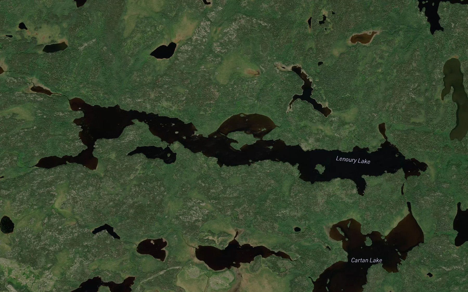 Satellite map of the Lenoury Lake