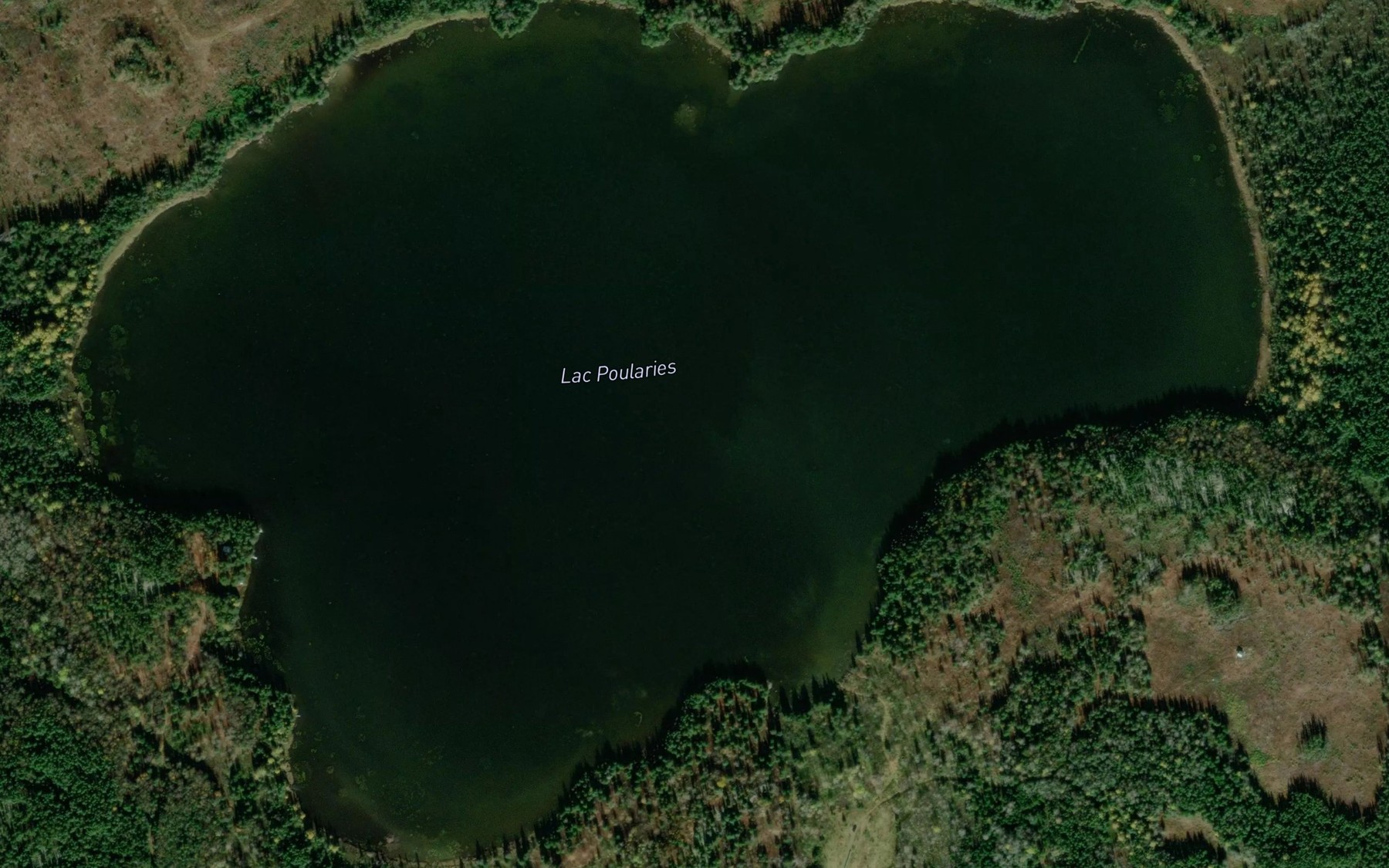 Satellite map of the Lac Poularies