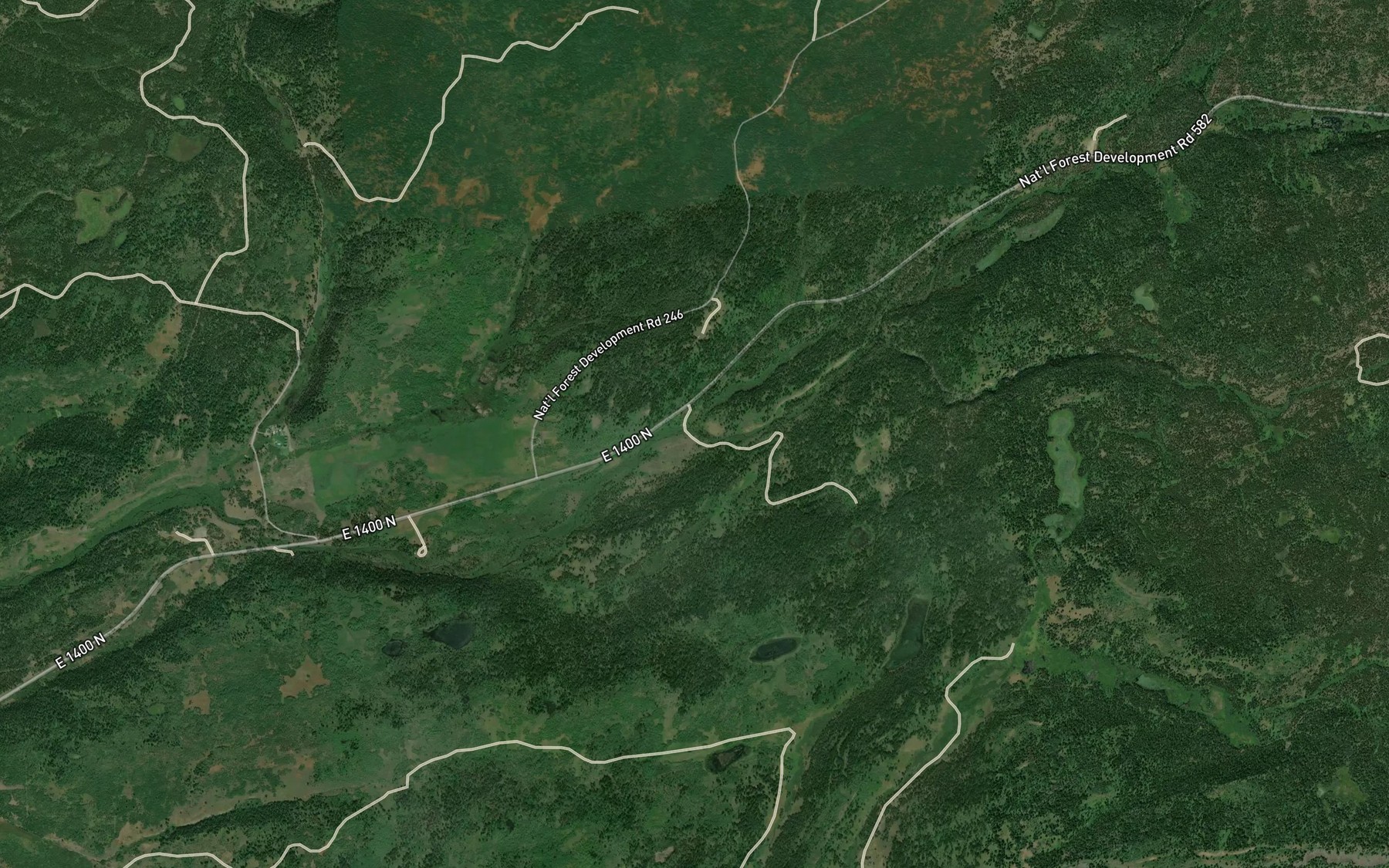 Satellite map of the Beaver Creek