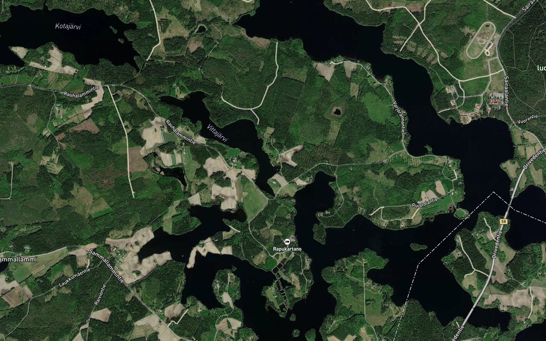Satellite map of the Huuhanlahti