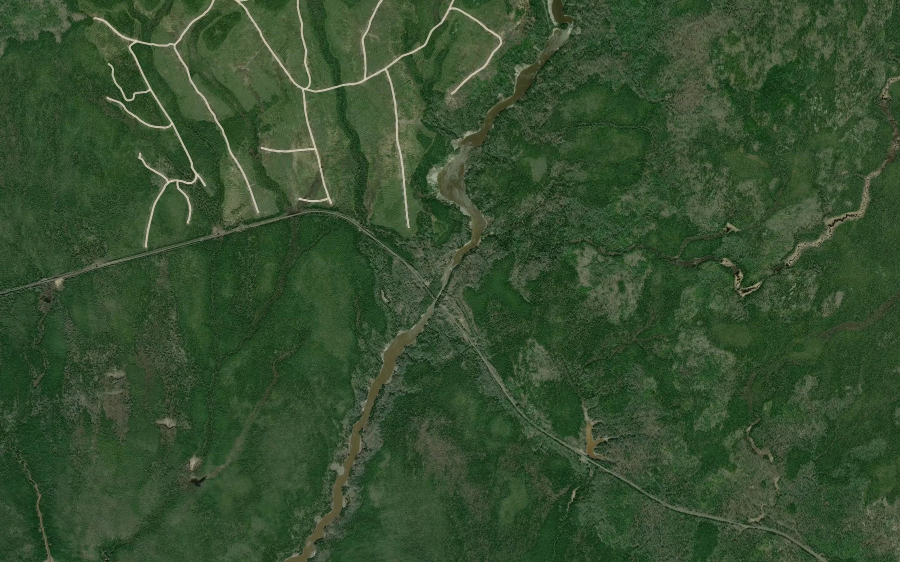 Satellite map of the Major Creek
