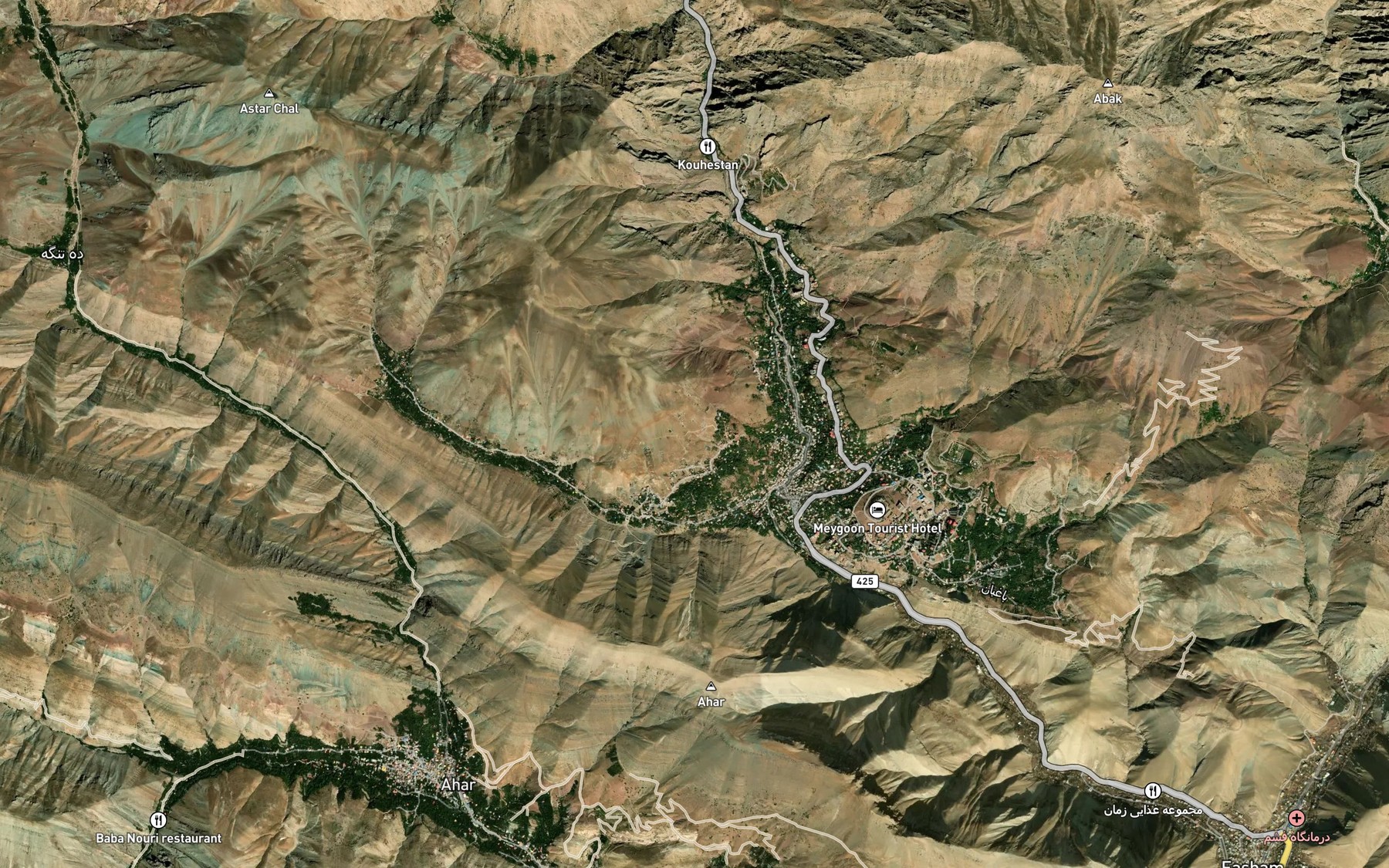 Satellite map of the Cheshmeh-ye Haft Cheshmeh