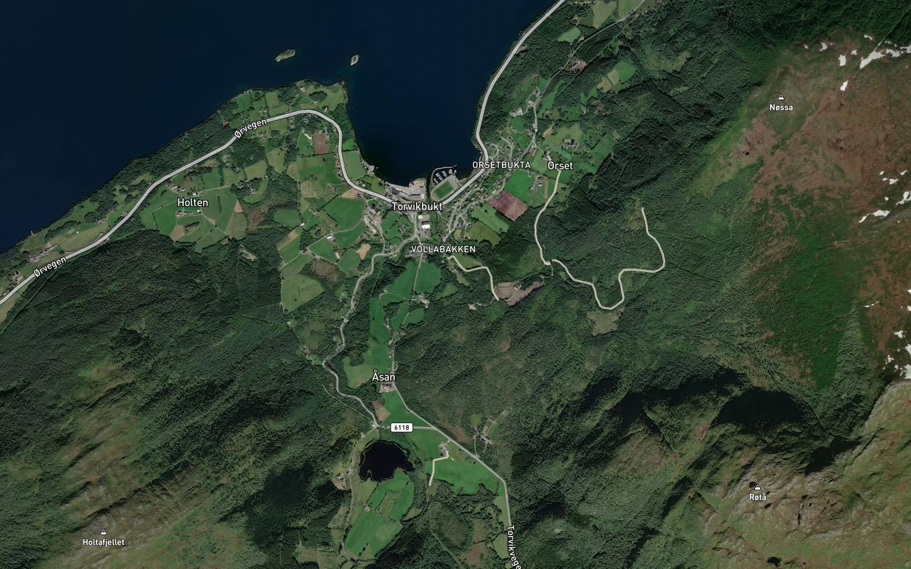 Satellite map of the Dalabekken