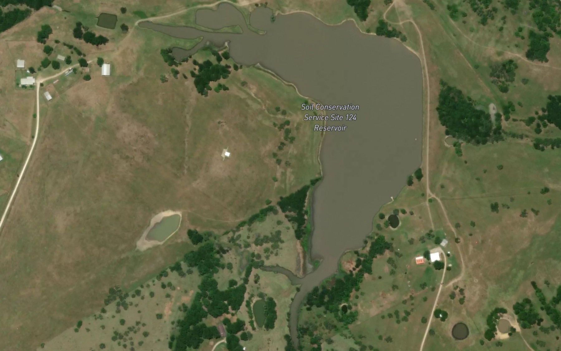 Satellite map of the Reservoir Number One Hundred Twentyfour