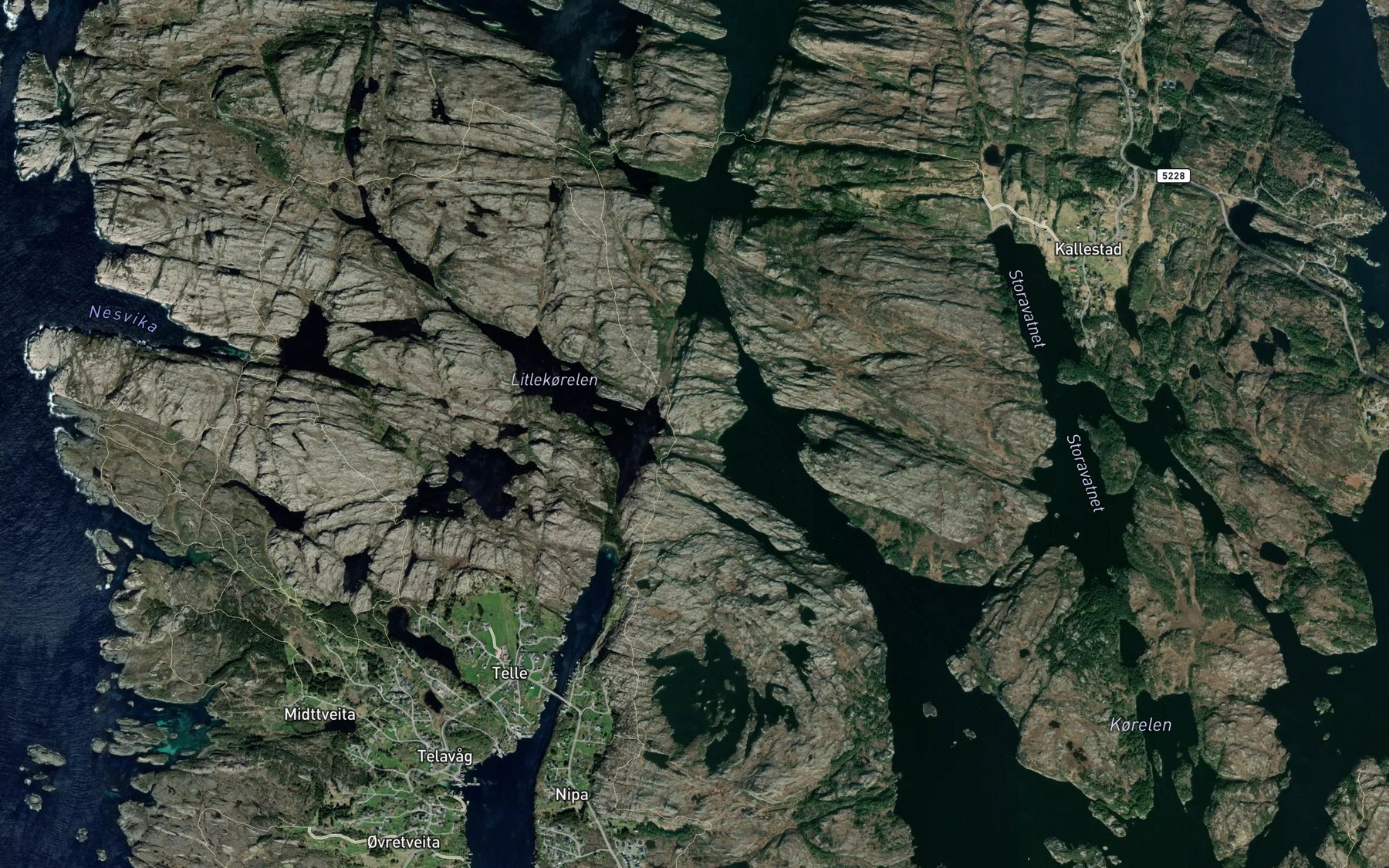 Satellite map of the Hjeltebekken