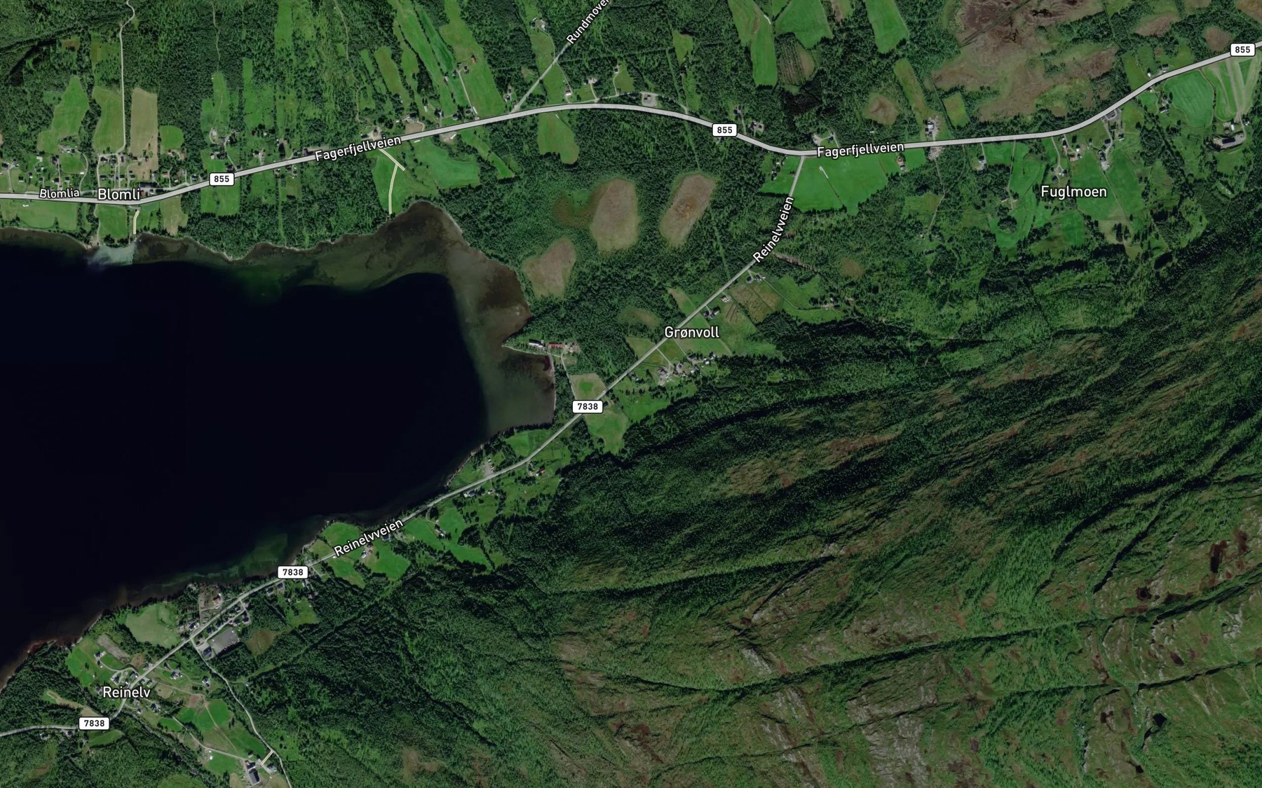 Satellite map of the Litjebjelma