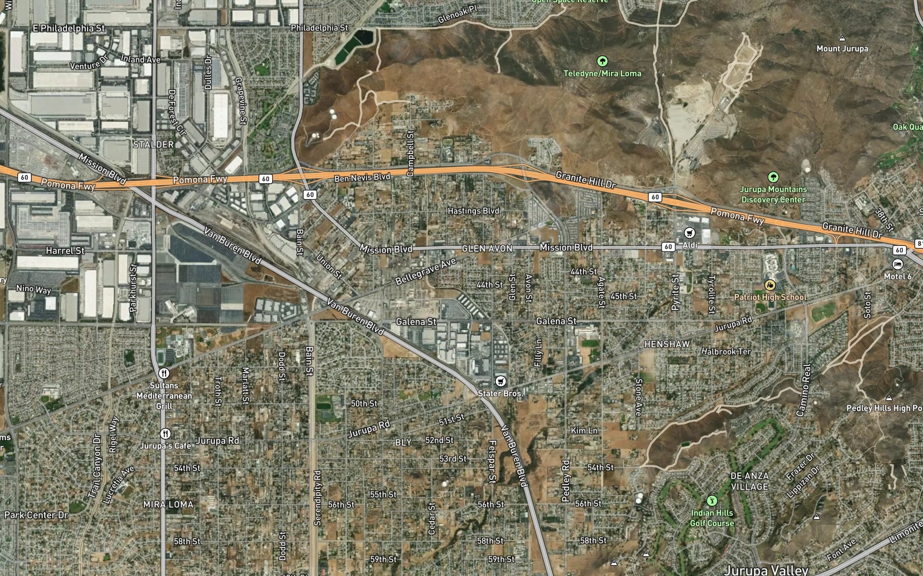 Satellite map of the Bly Channel
