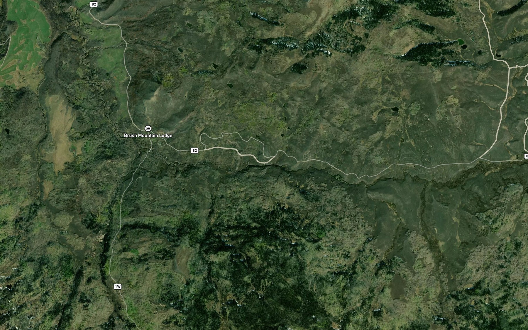 Satellite map of the Lone Pine Creek