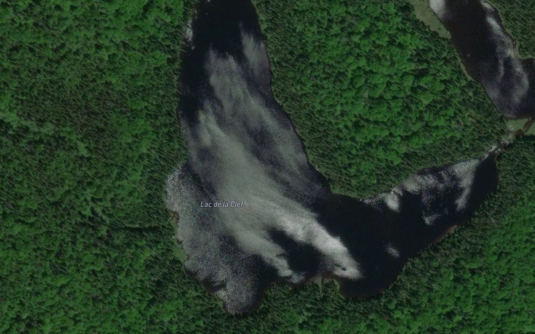 Satellite map of the Lac de la Clef
