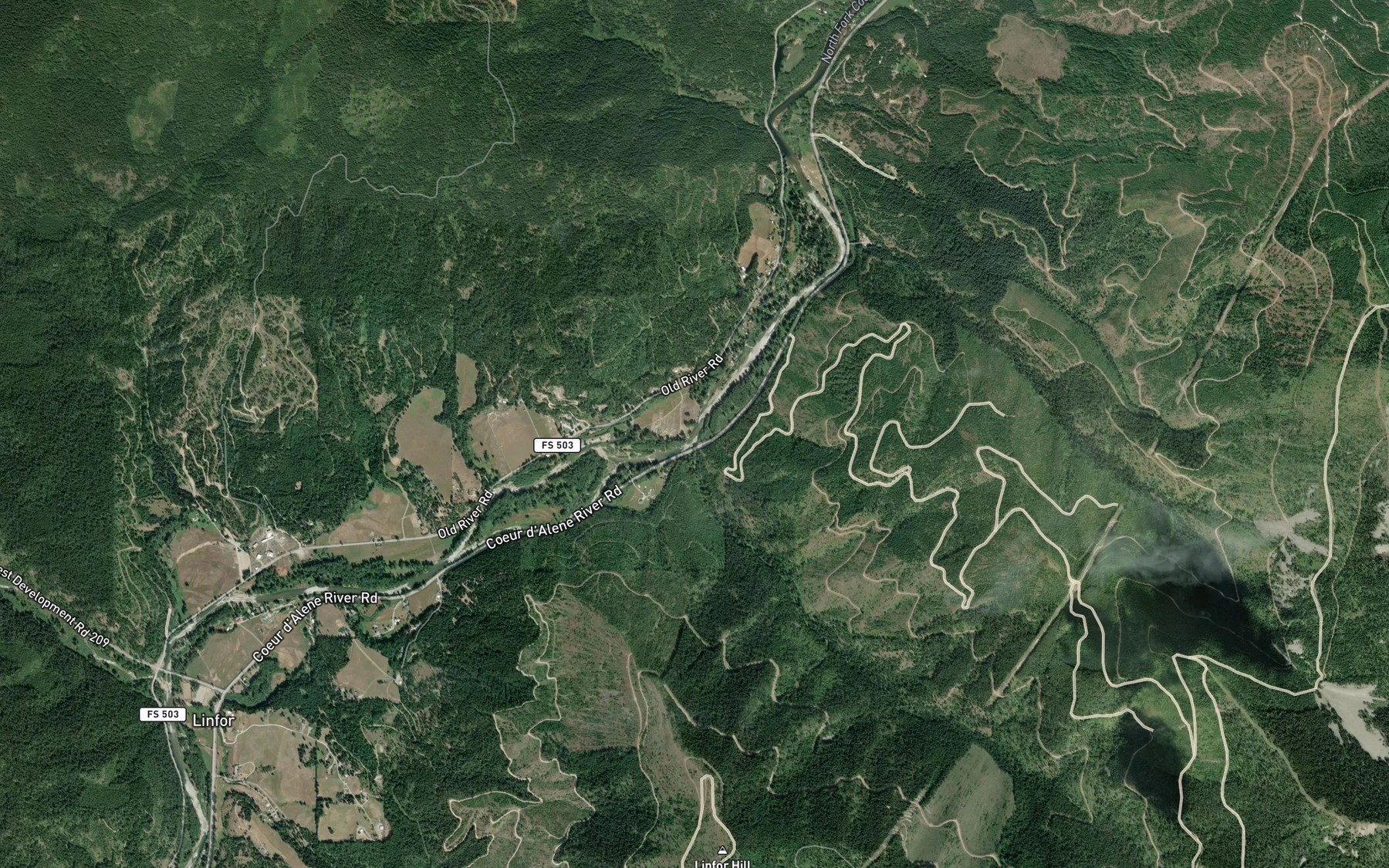Satellite map of the Deadmans Eddy