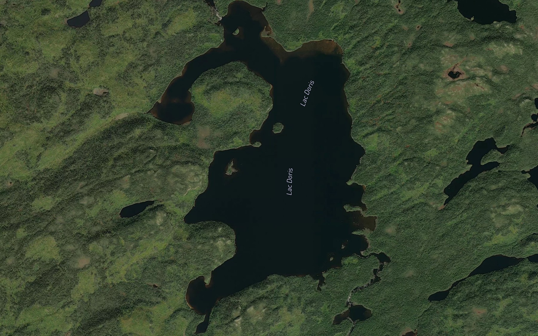 Satellite map of the Lac Doris