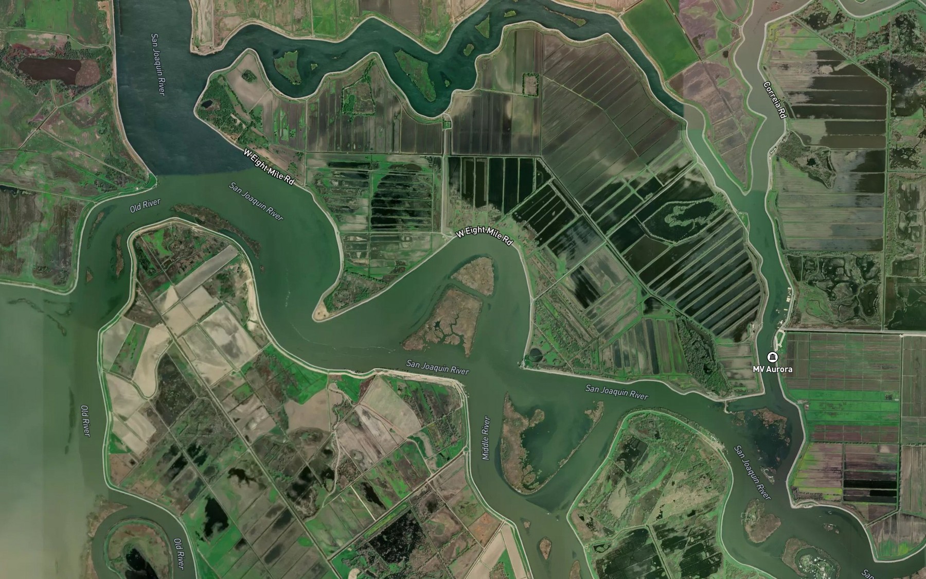 Satellite map of the Singapore Cut