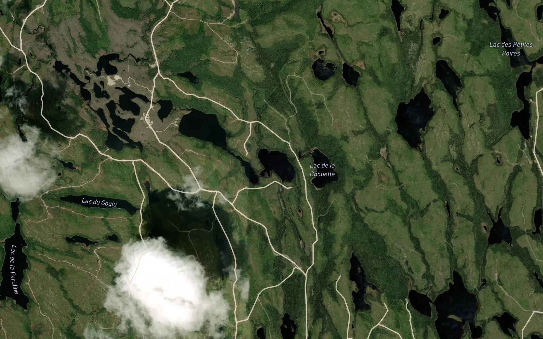 Satellite map of the Lac du Harfang