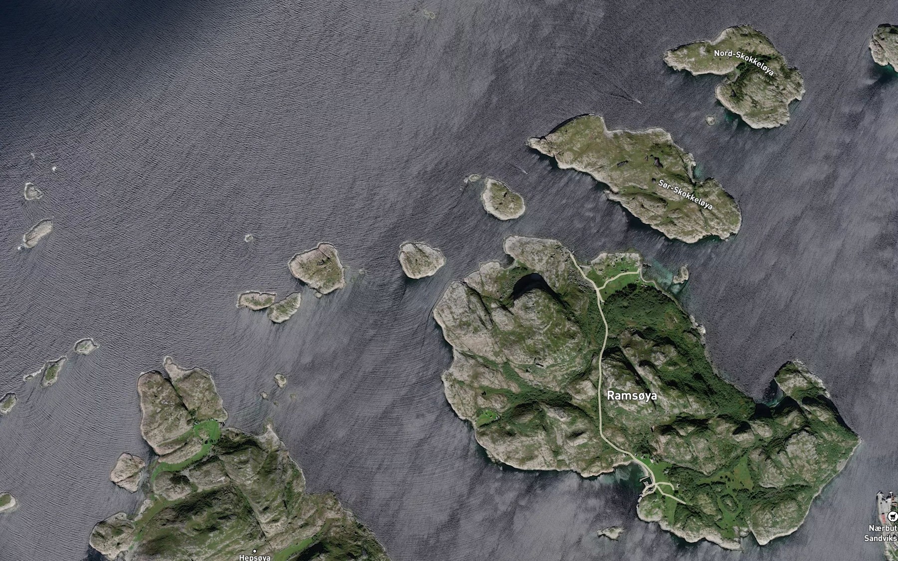 Satellite map of the Oterholet
