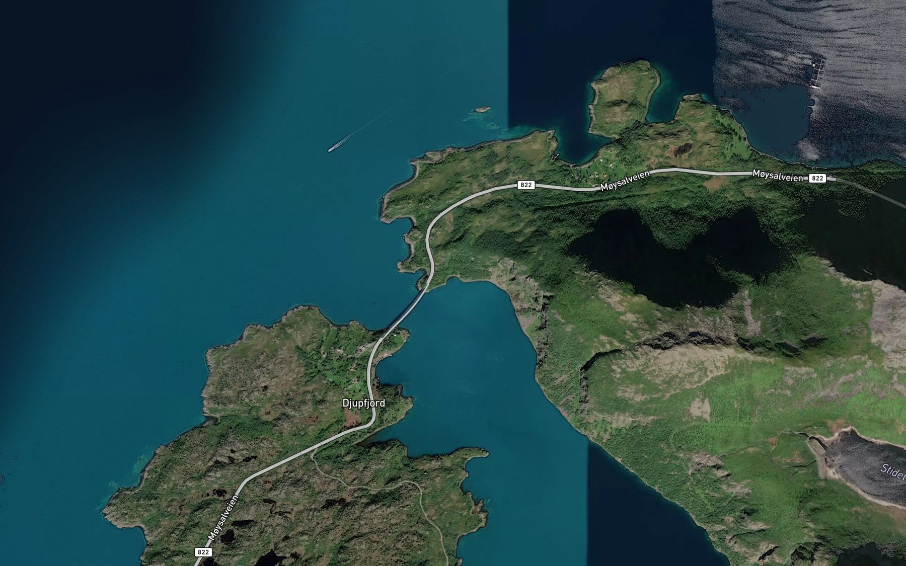 Satellite map of the Einhaugbukta