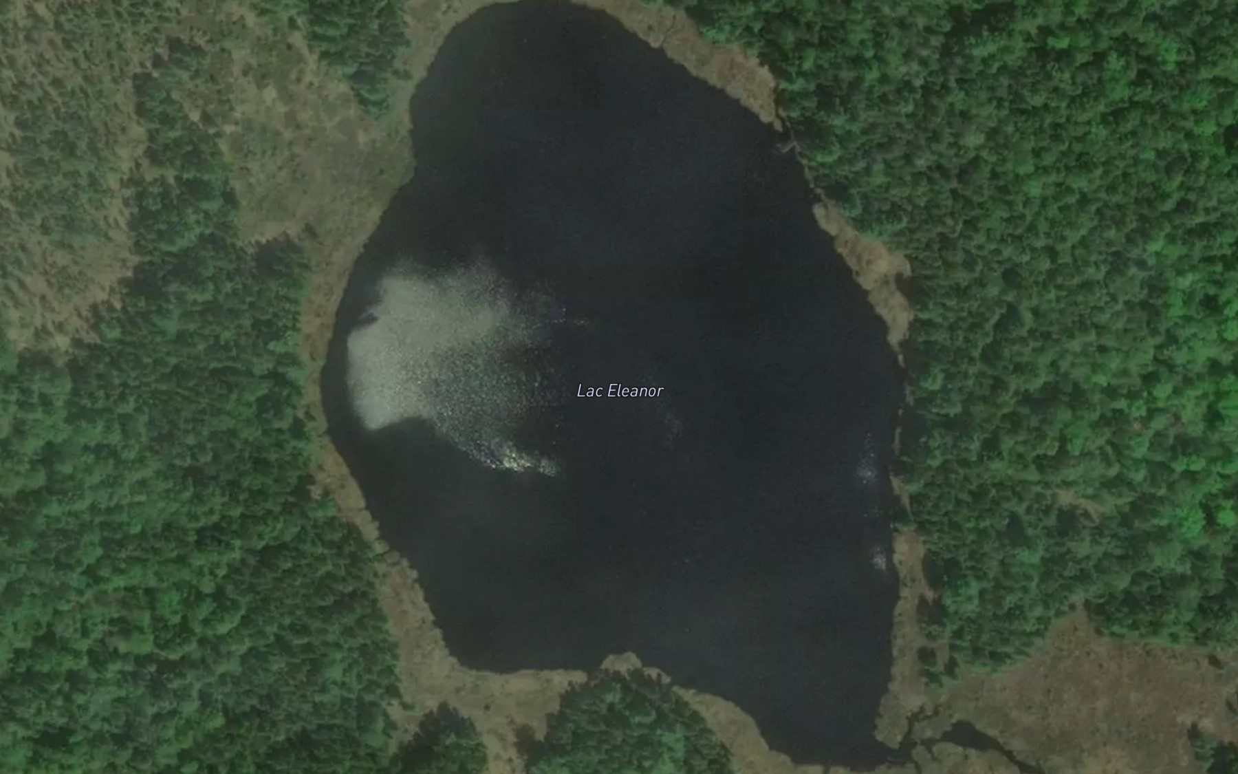 Satellite map of the Lac Eleanor