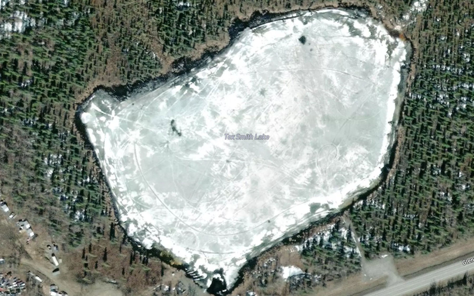 Satellite map of the Tex Smith Lake
