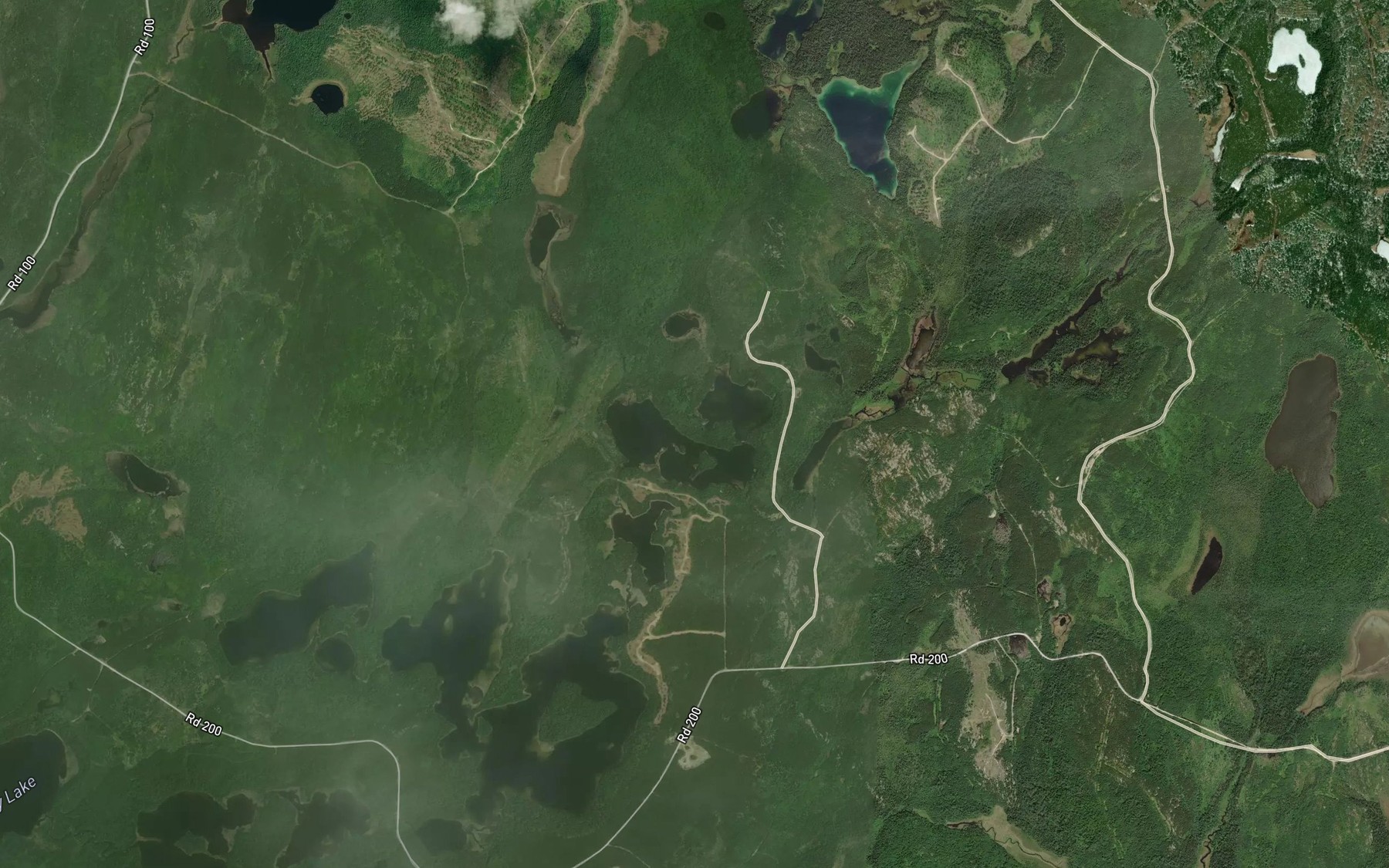 Satellite map of the Odlum Lake