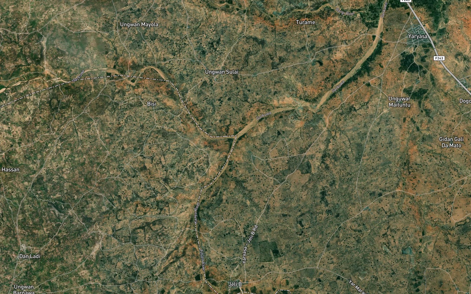 Satellite map of the River Kariya