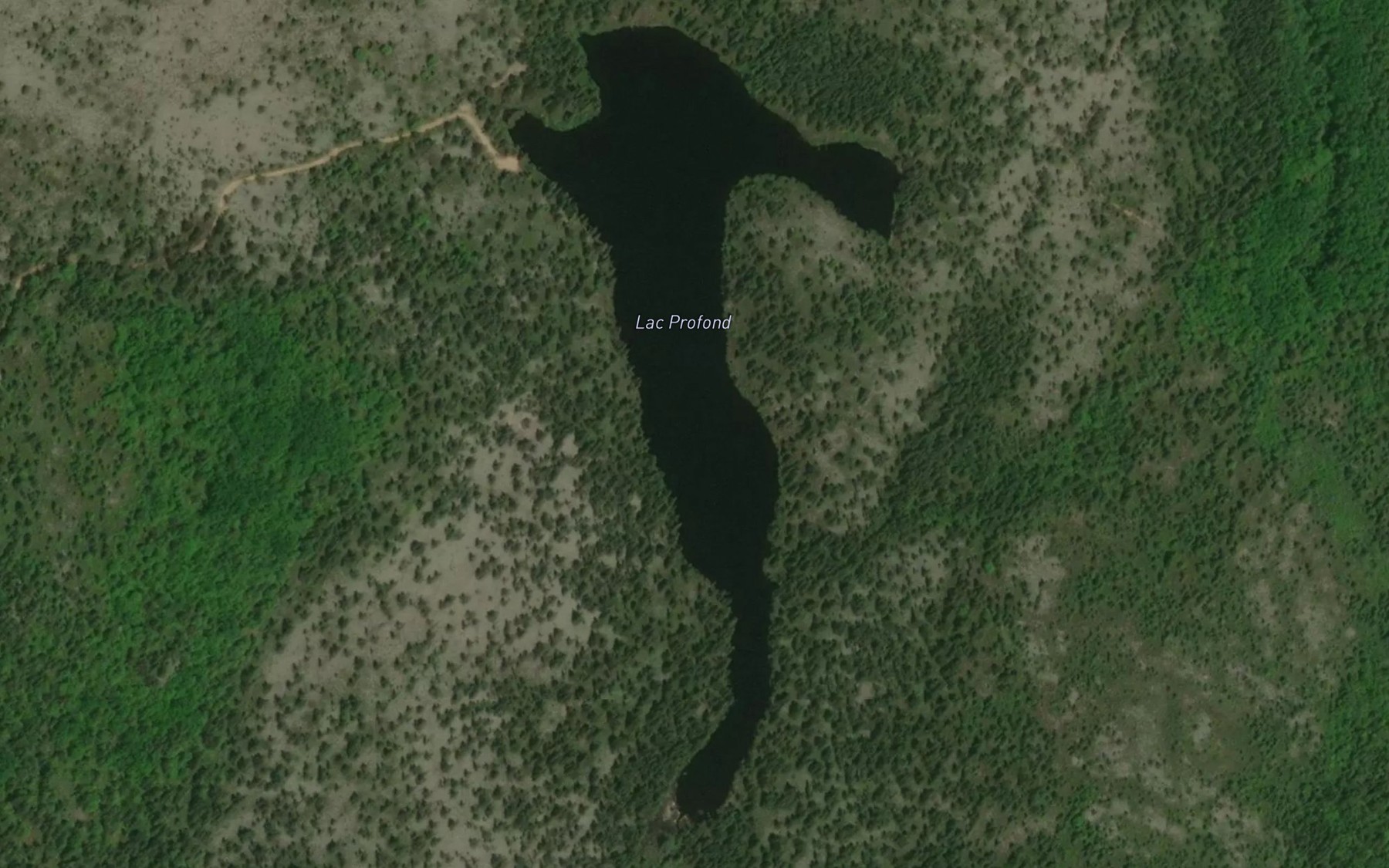 Satellite map of the Lac Profond
