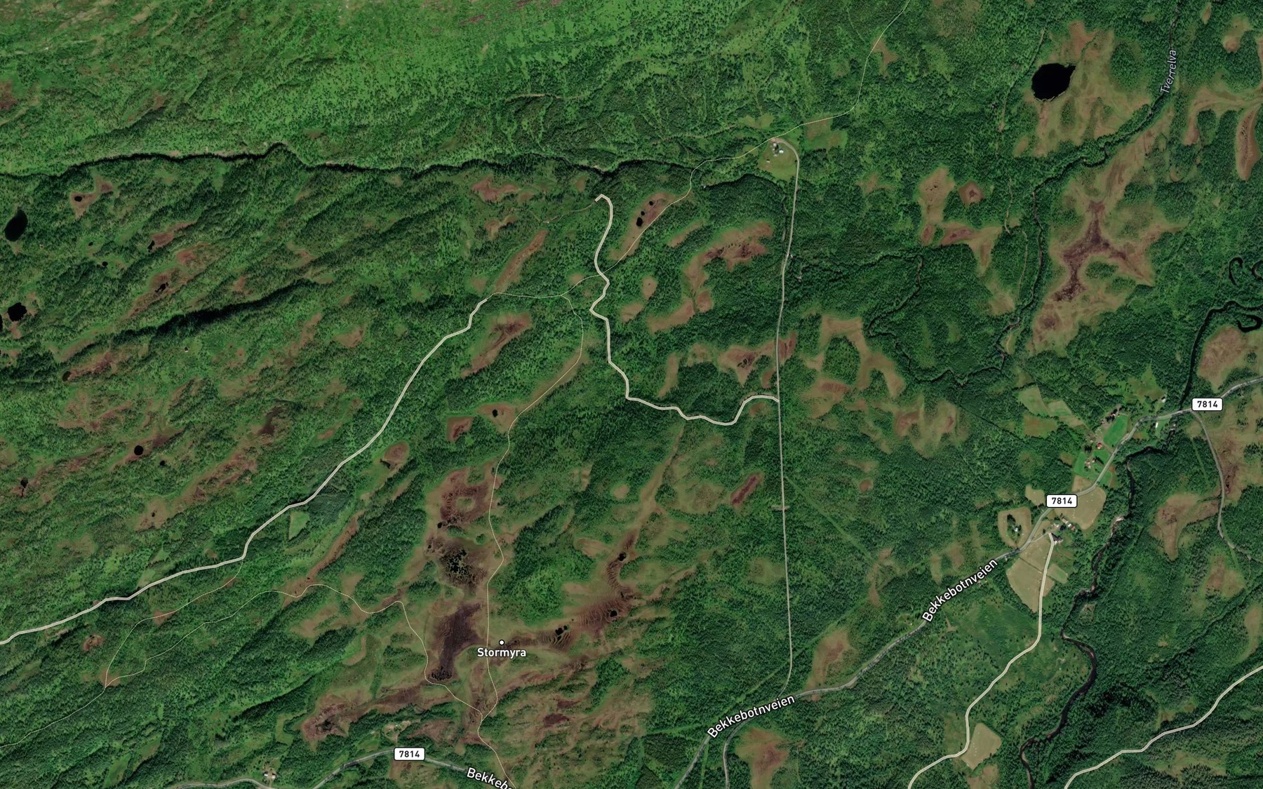 Satellite map of the Gunnarheimselva
