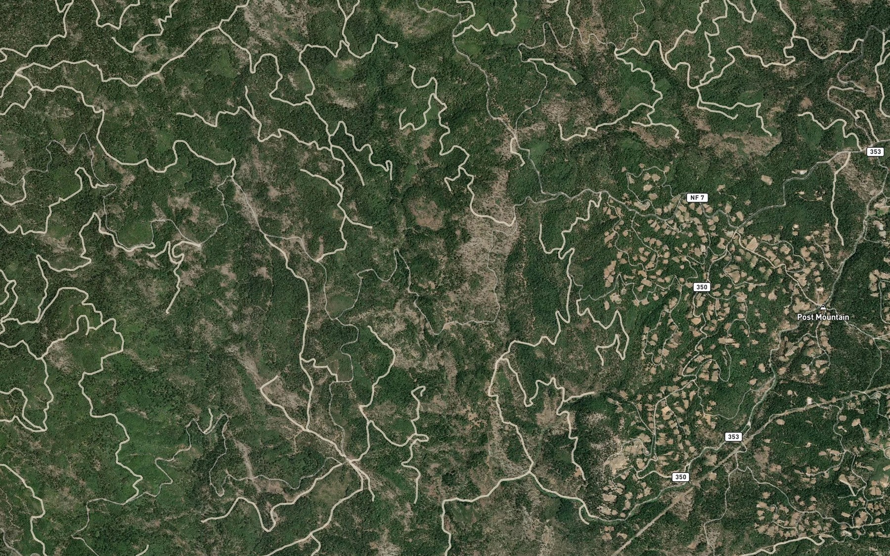 Satellite map of the Glade Camp Spring