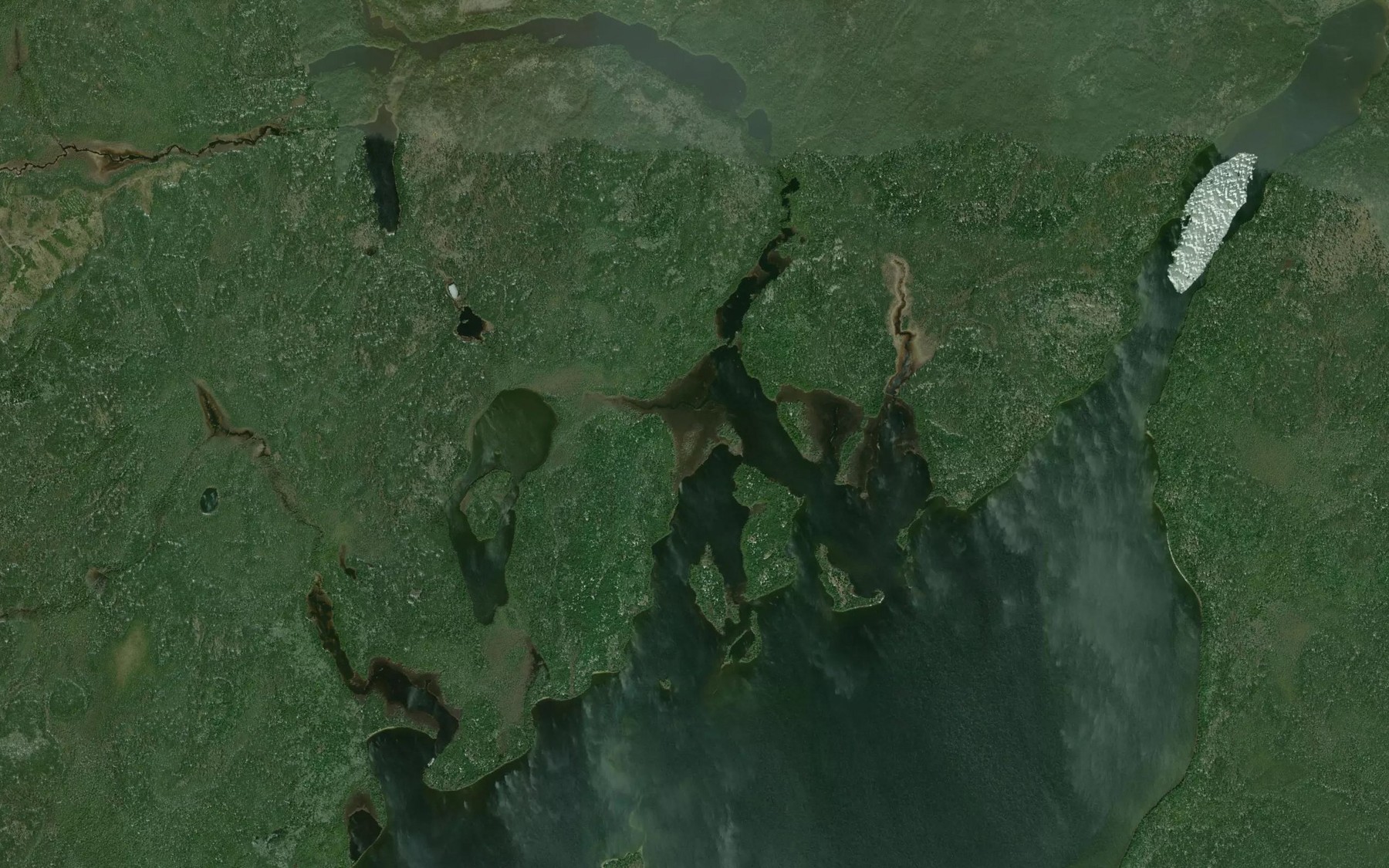 Satellite map of the Pody Creek