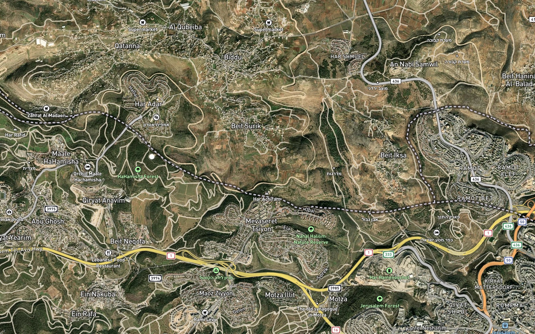 Satellite map of the 'Ayn Rabid
