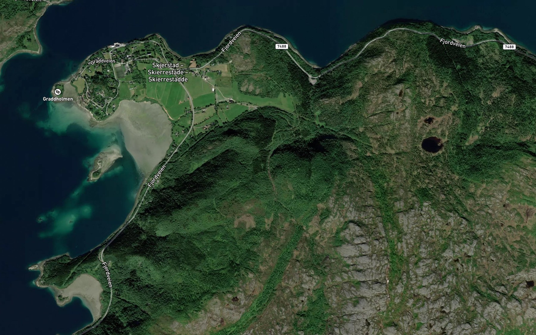 Satellite map of the Eirvikelva