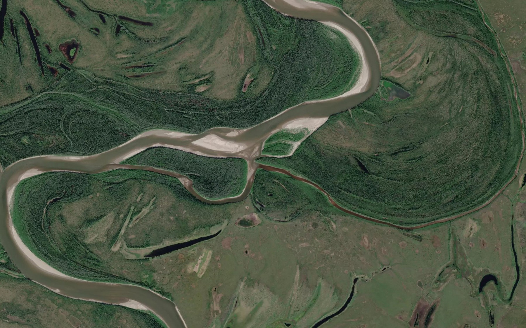 Satellite map of the Pocahontas Creek