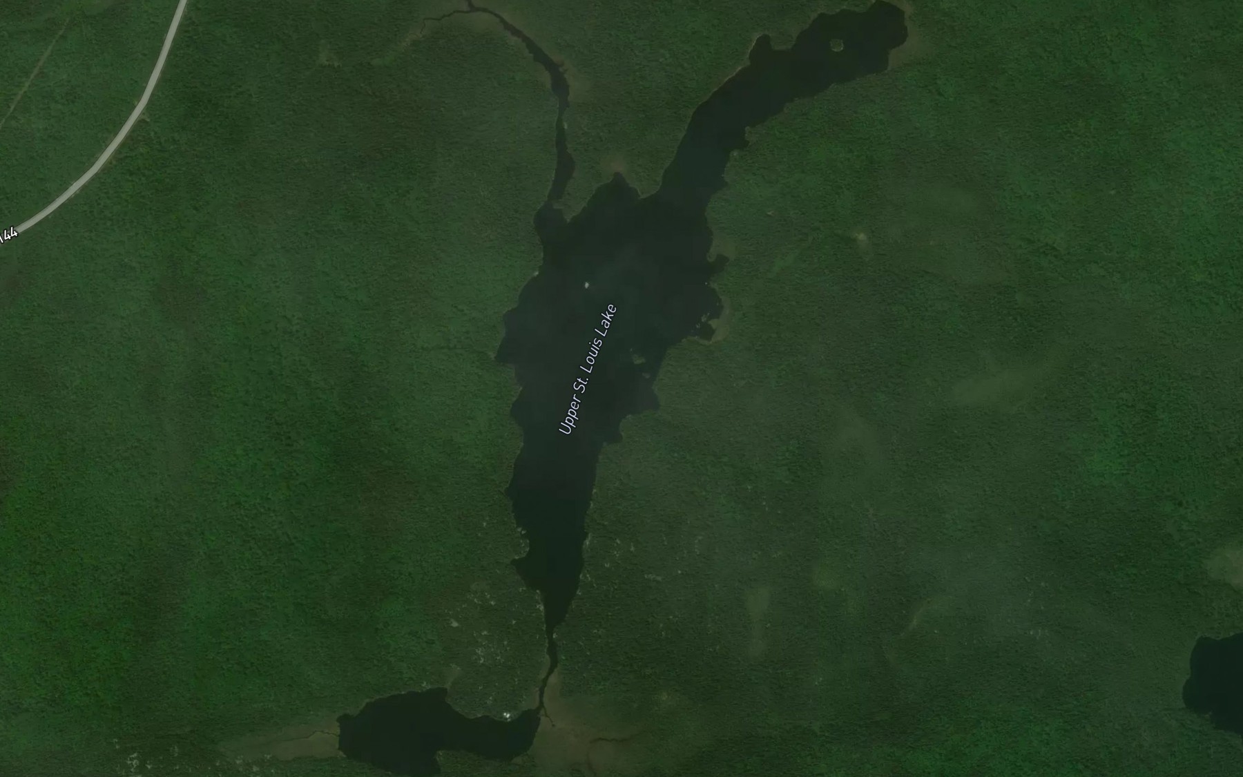 Satellite map of the Upper St. Louis Lake