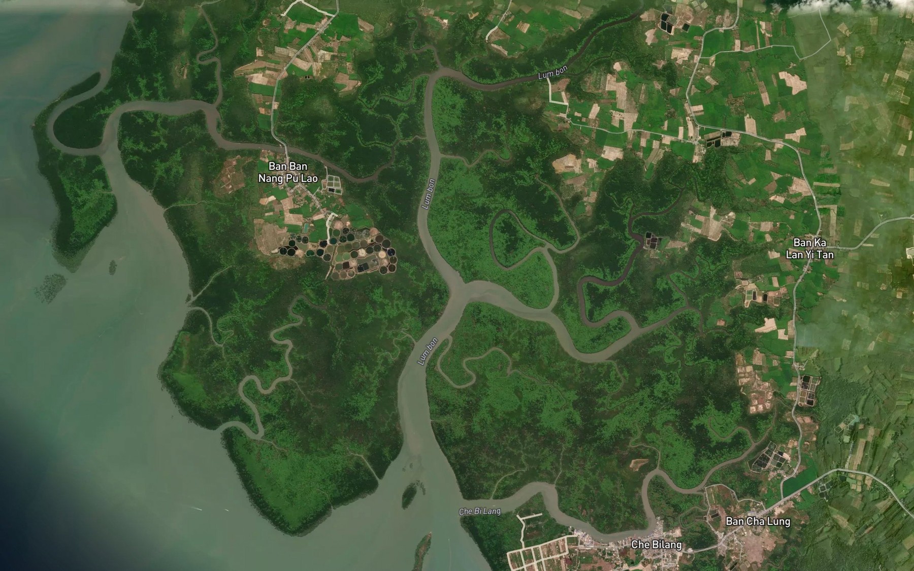 Satellite map of the Khlong Lumbon