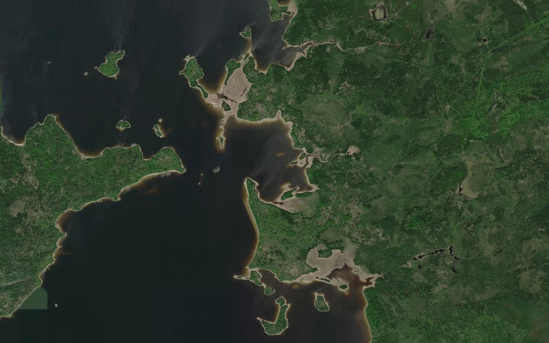 Satellite map of the Ghost Narrows