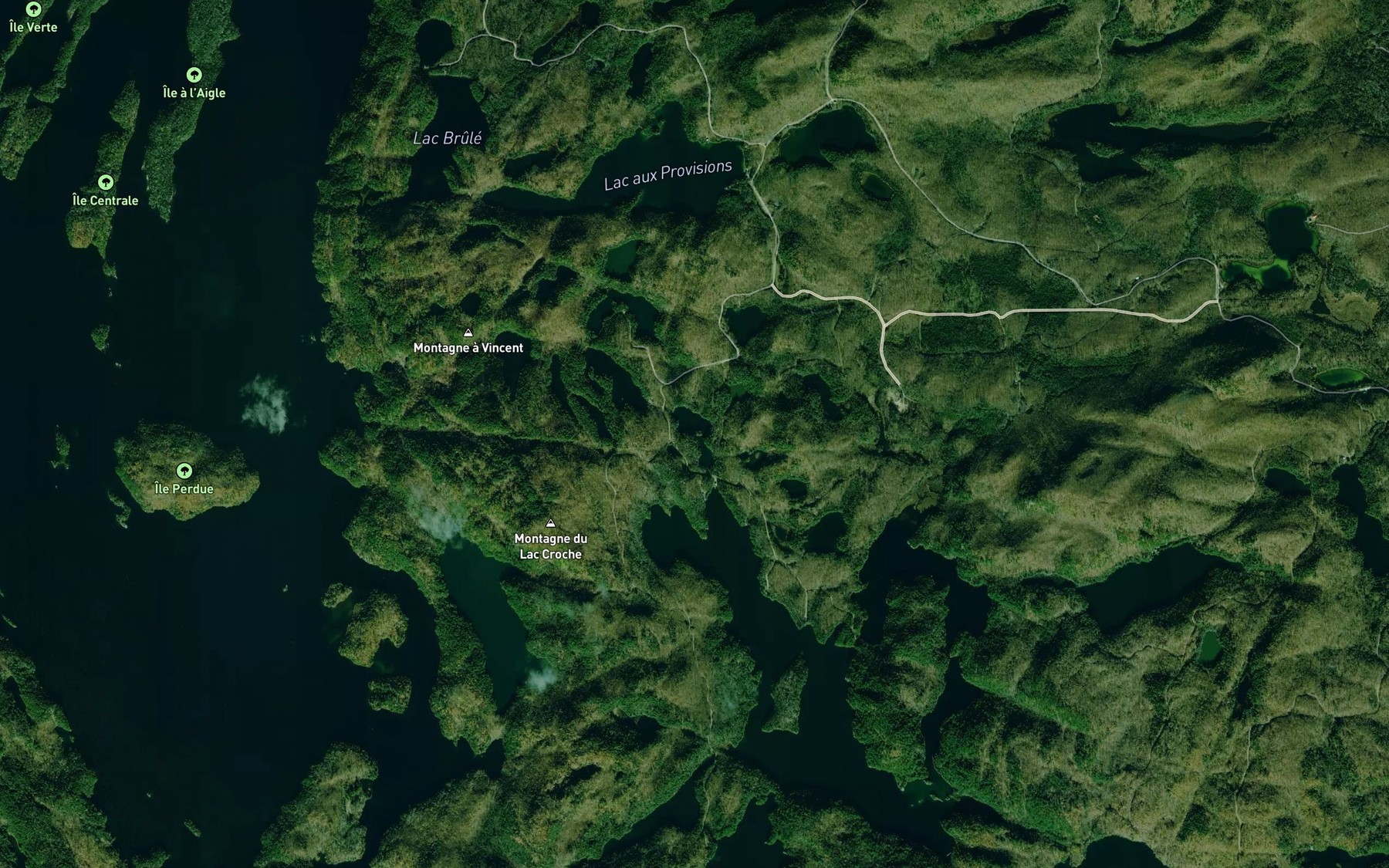 Satellite map of the Lac du Brochet