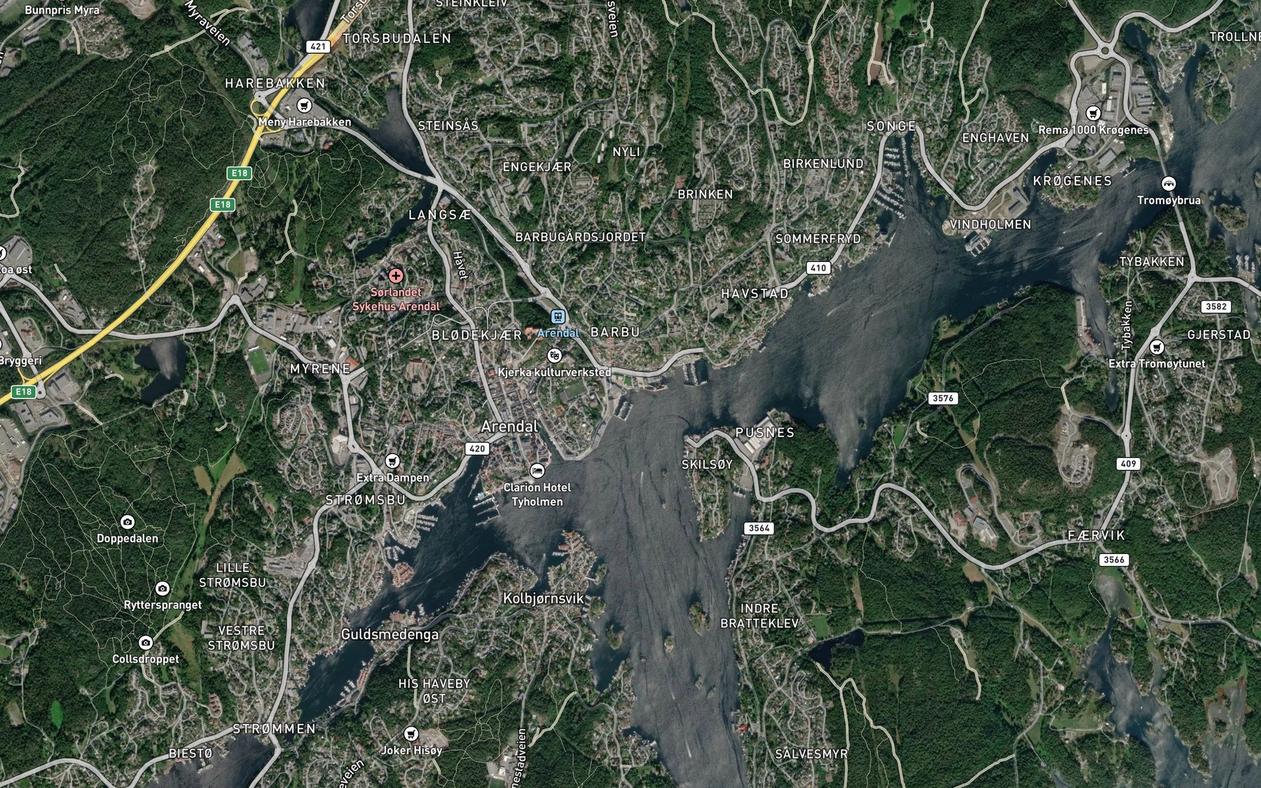 Satellite map of the Barbubukt