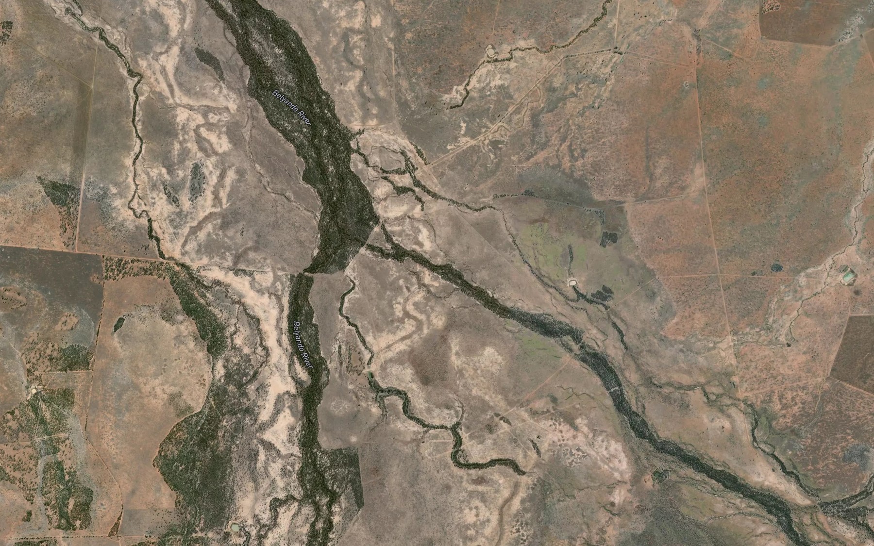Satellite map of the May Creek