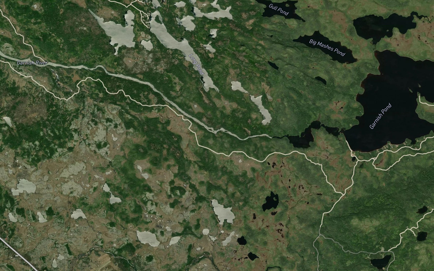 Satellite map of the Tibbos Hole