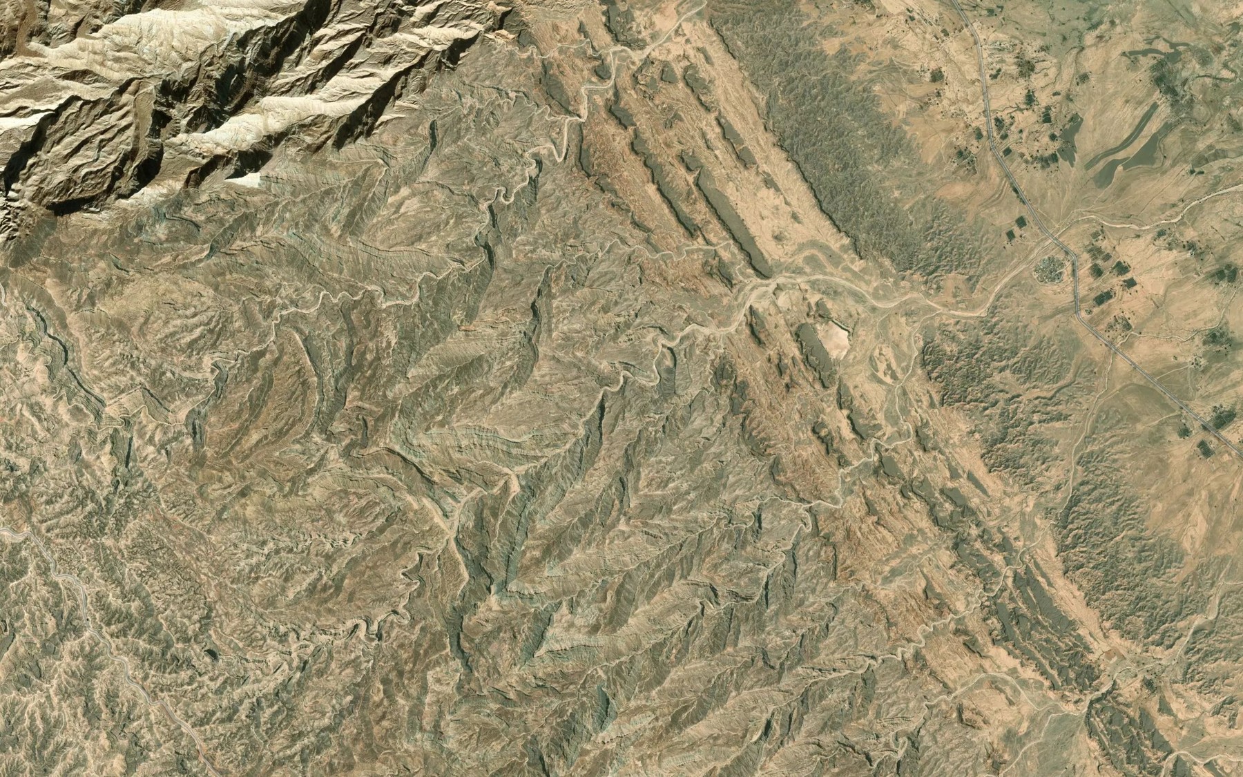 Satellite map of the Darreh-ye Gorg `Ali