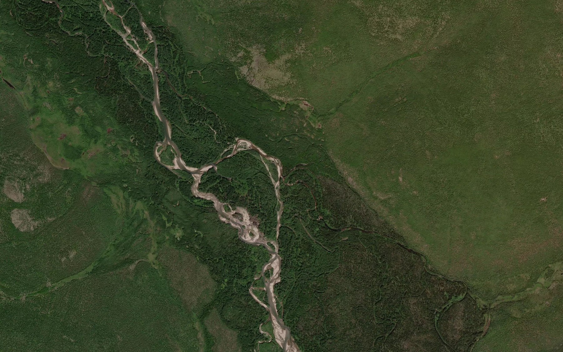 Satellite map of the Dzhaylankan