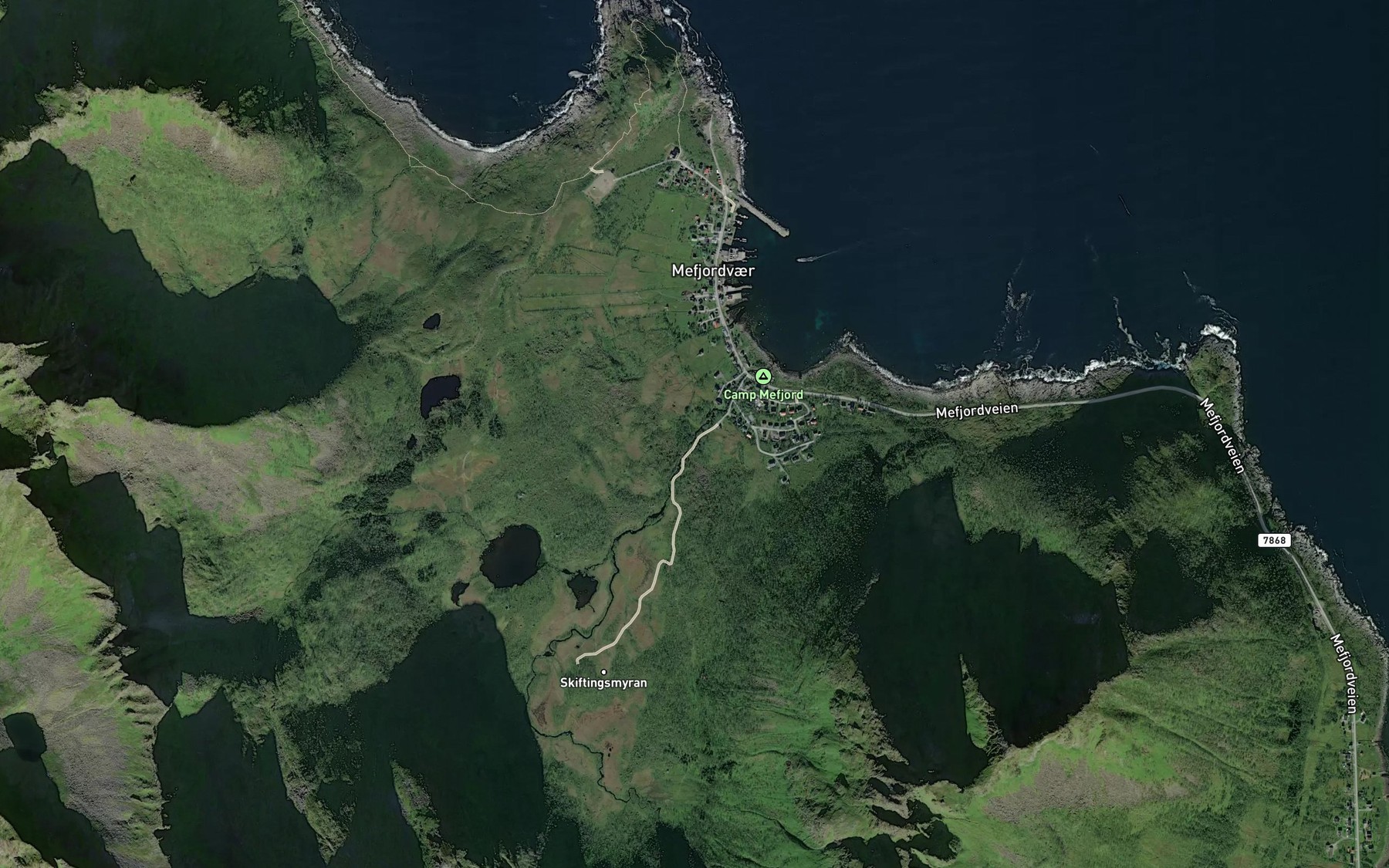 Satellite map of the Bjorelva