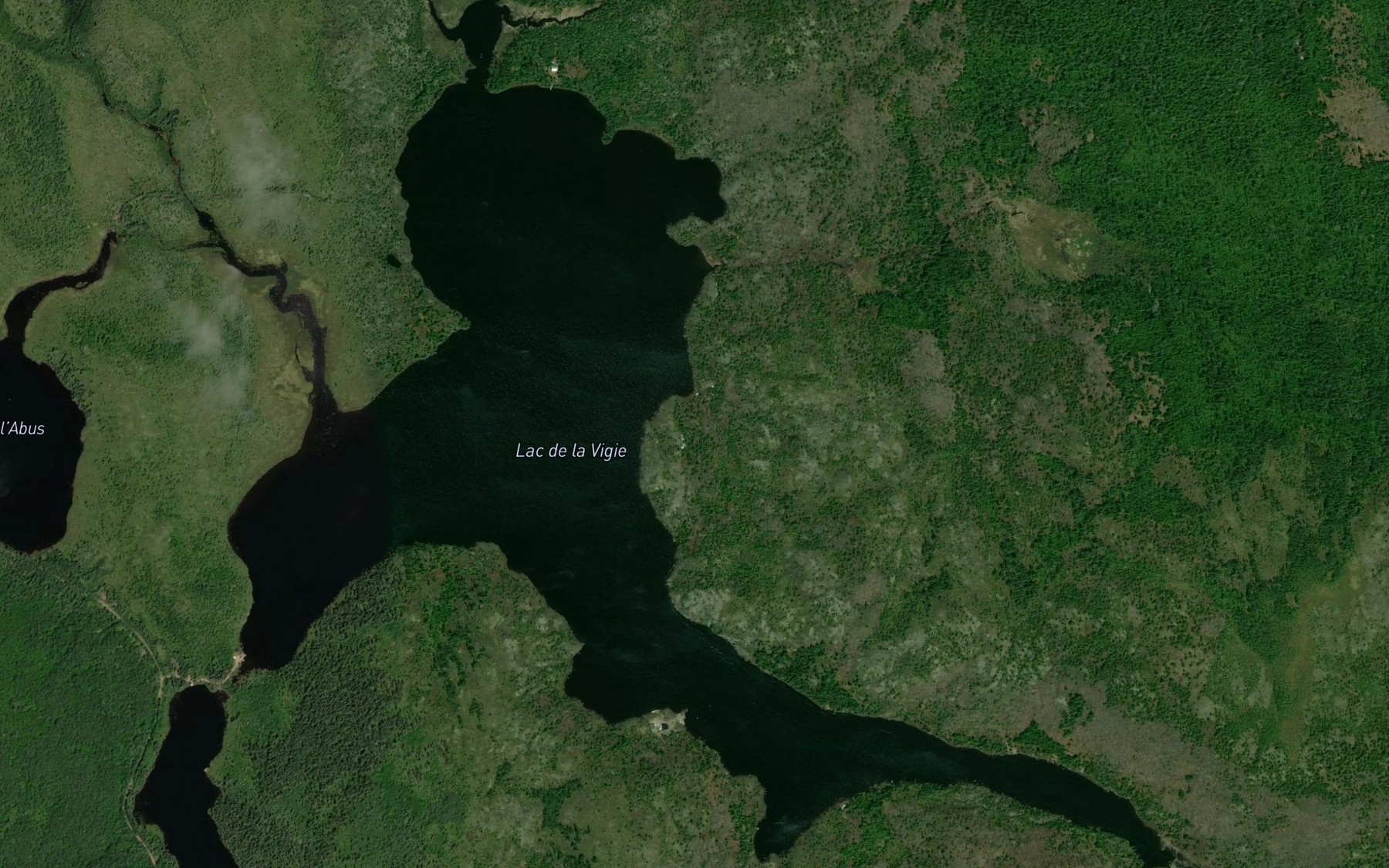 Satellite map of the Lac de la Vigie