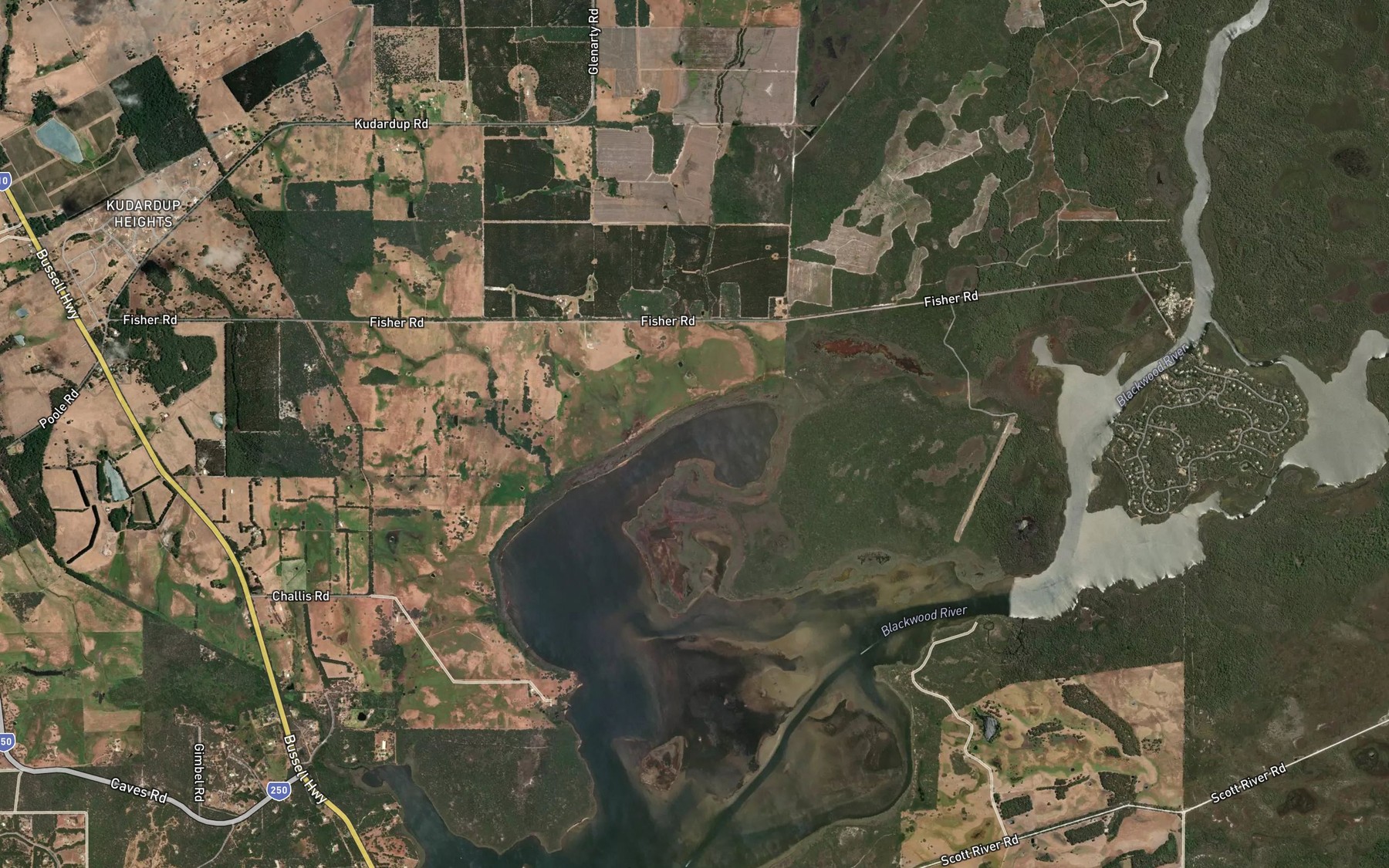 Satellite map of the North Bay