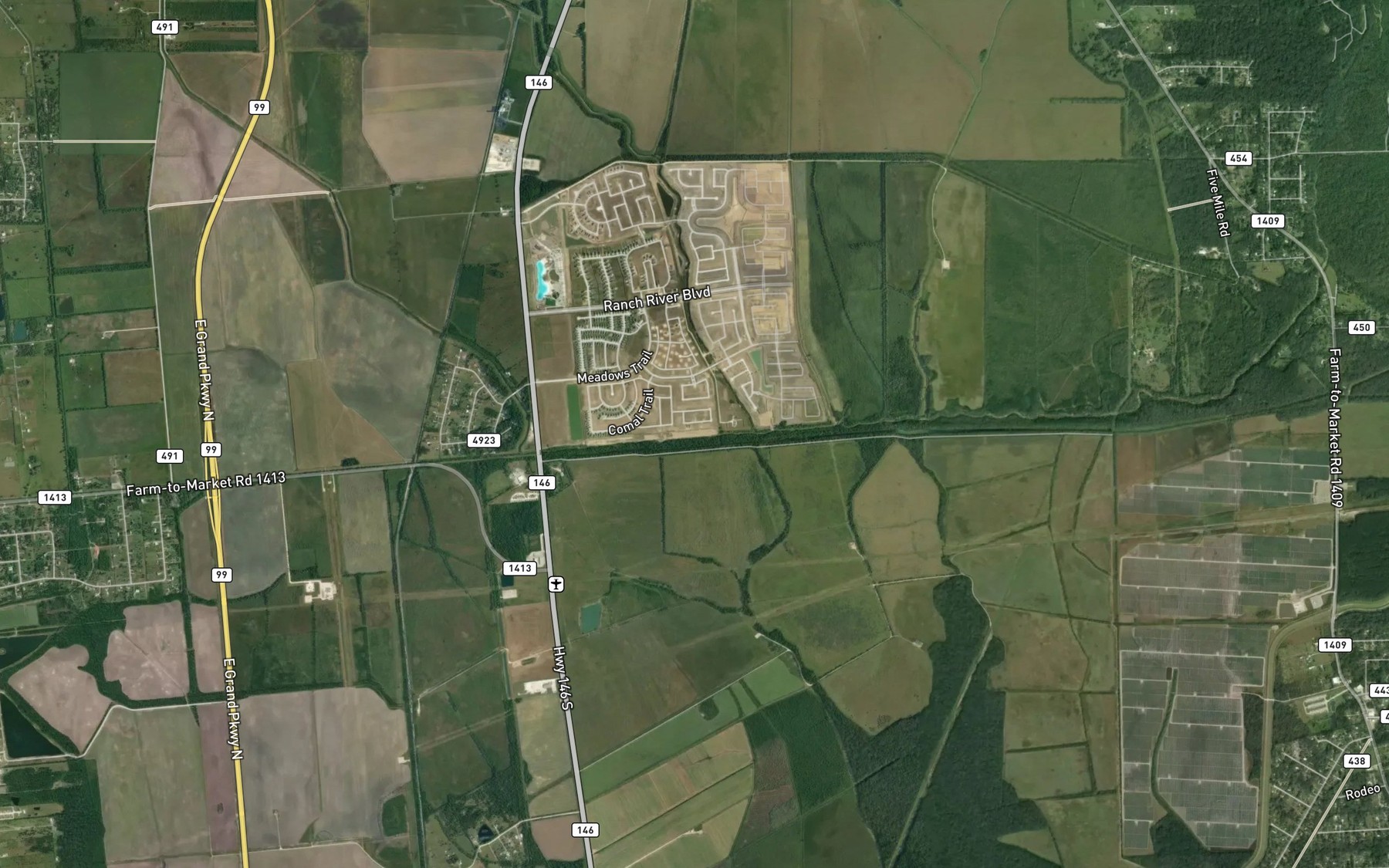Satellite map of the Big Ditch