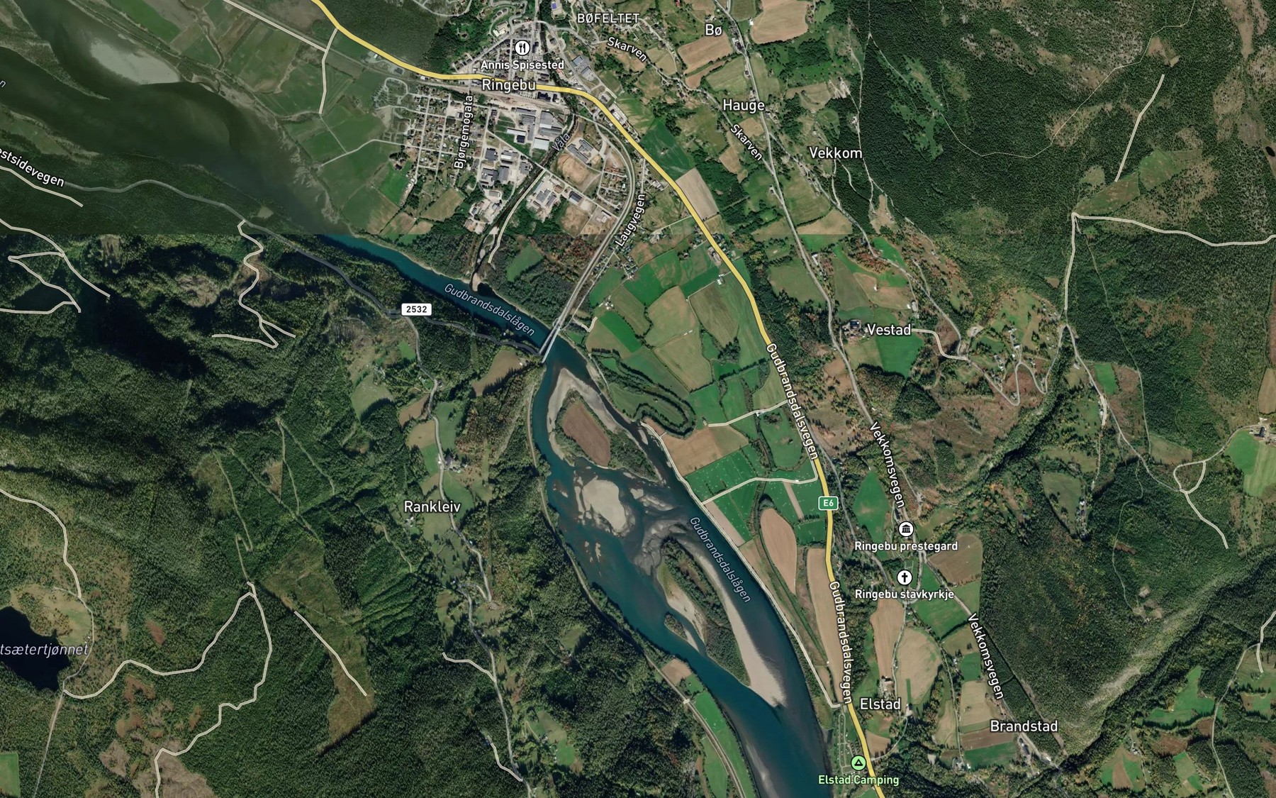 Satellite map of the Vala