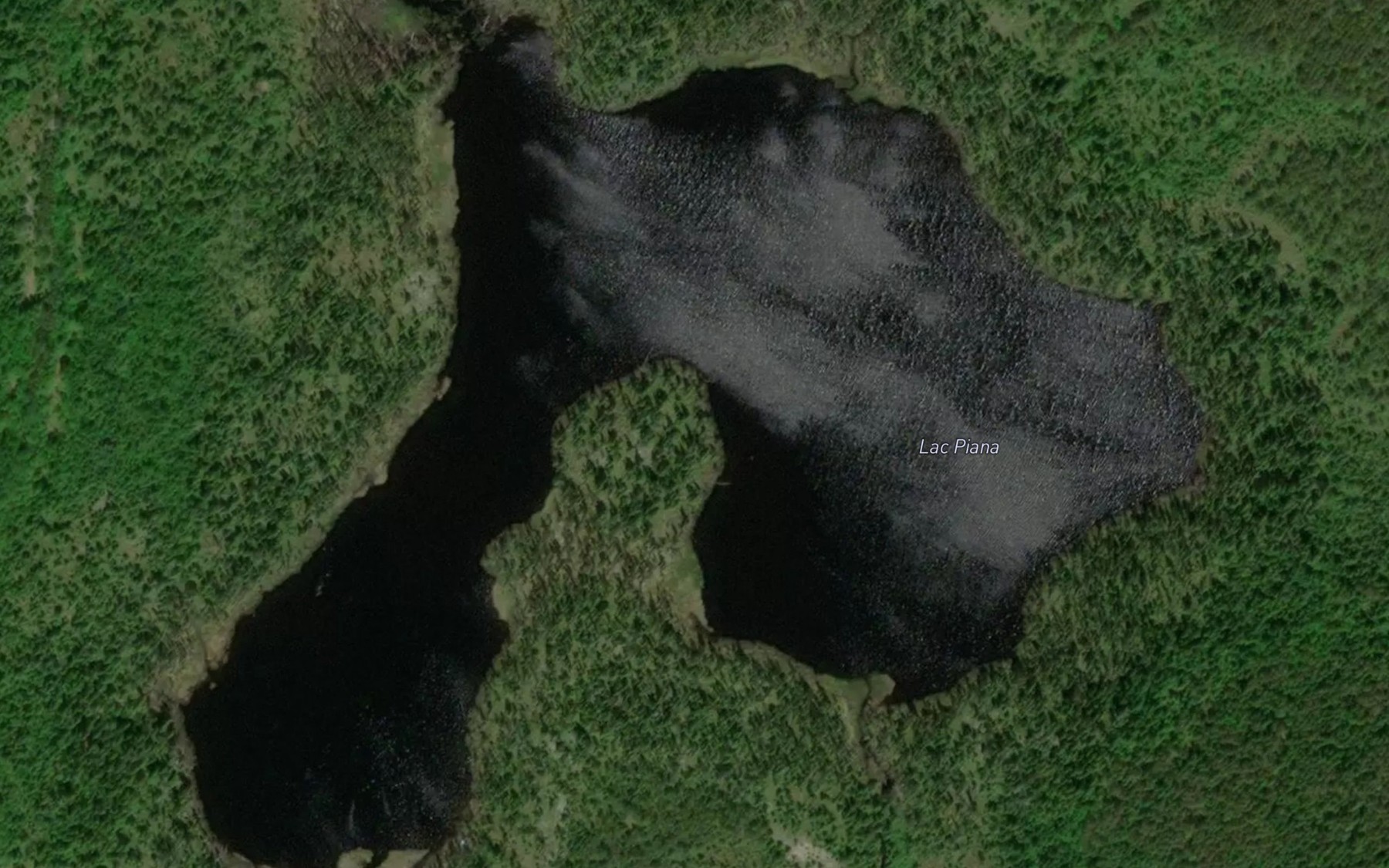 Satellite map of the Lac Piana