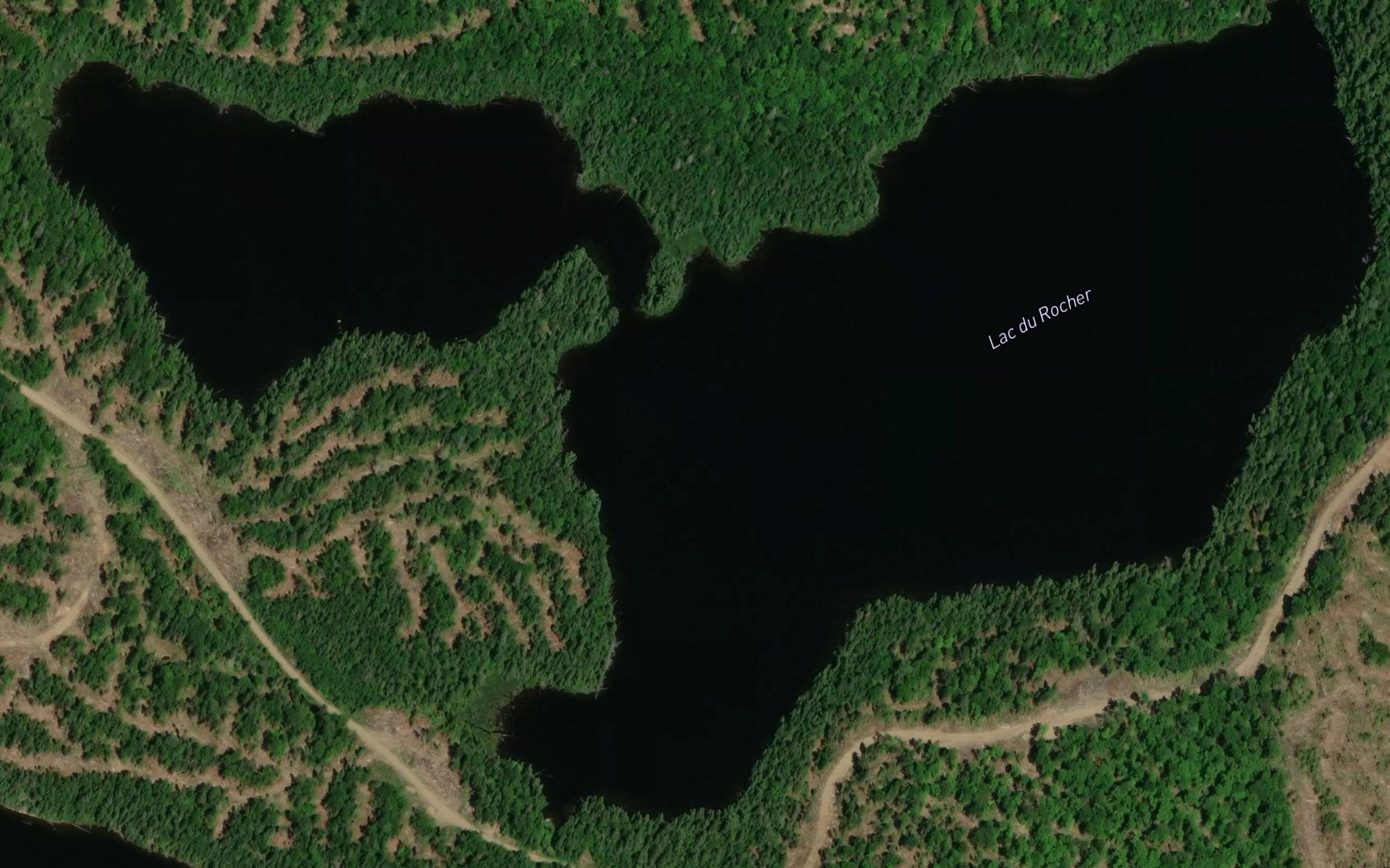 Satellite map of the Lac du Rocher