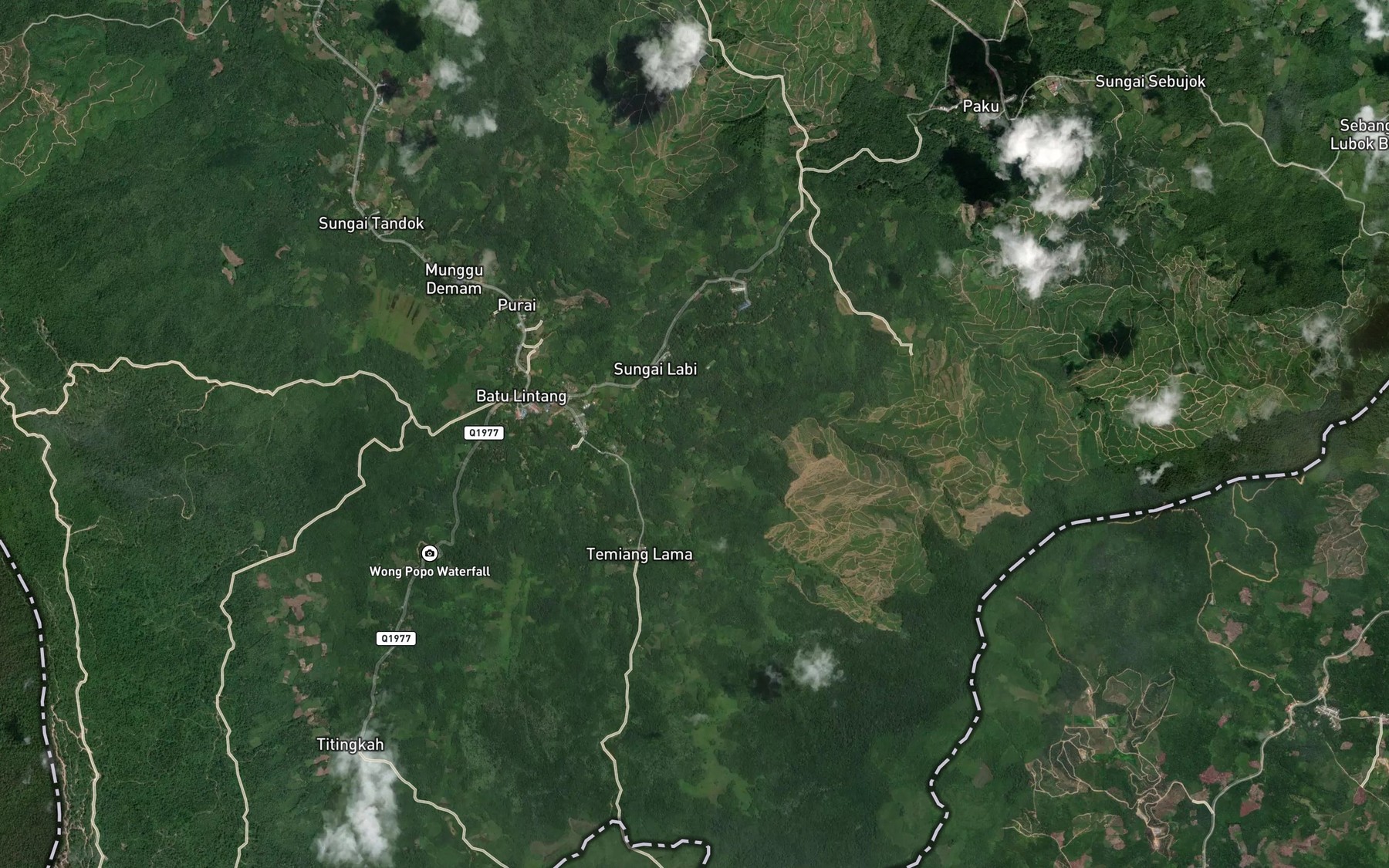 Satellite map of the Sungai Antu