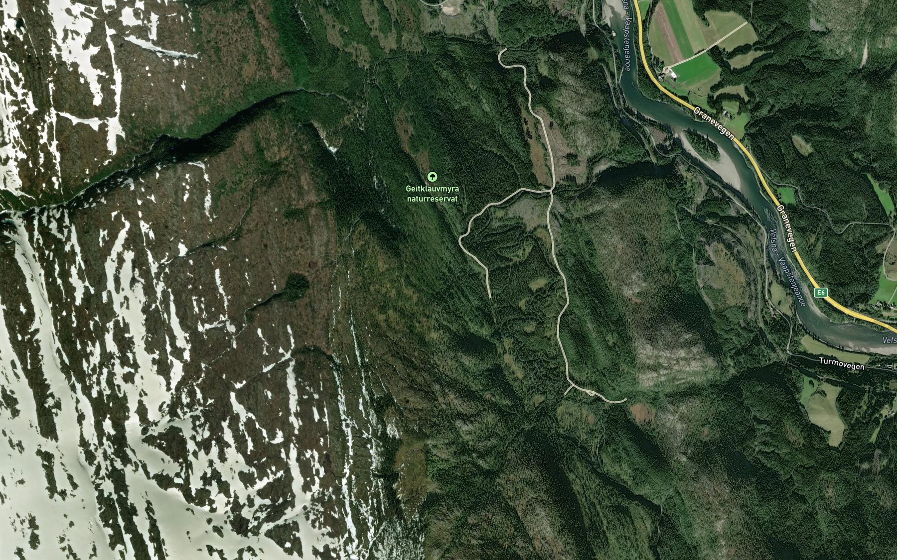 Satellite map of the Krokbekken