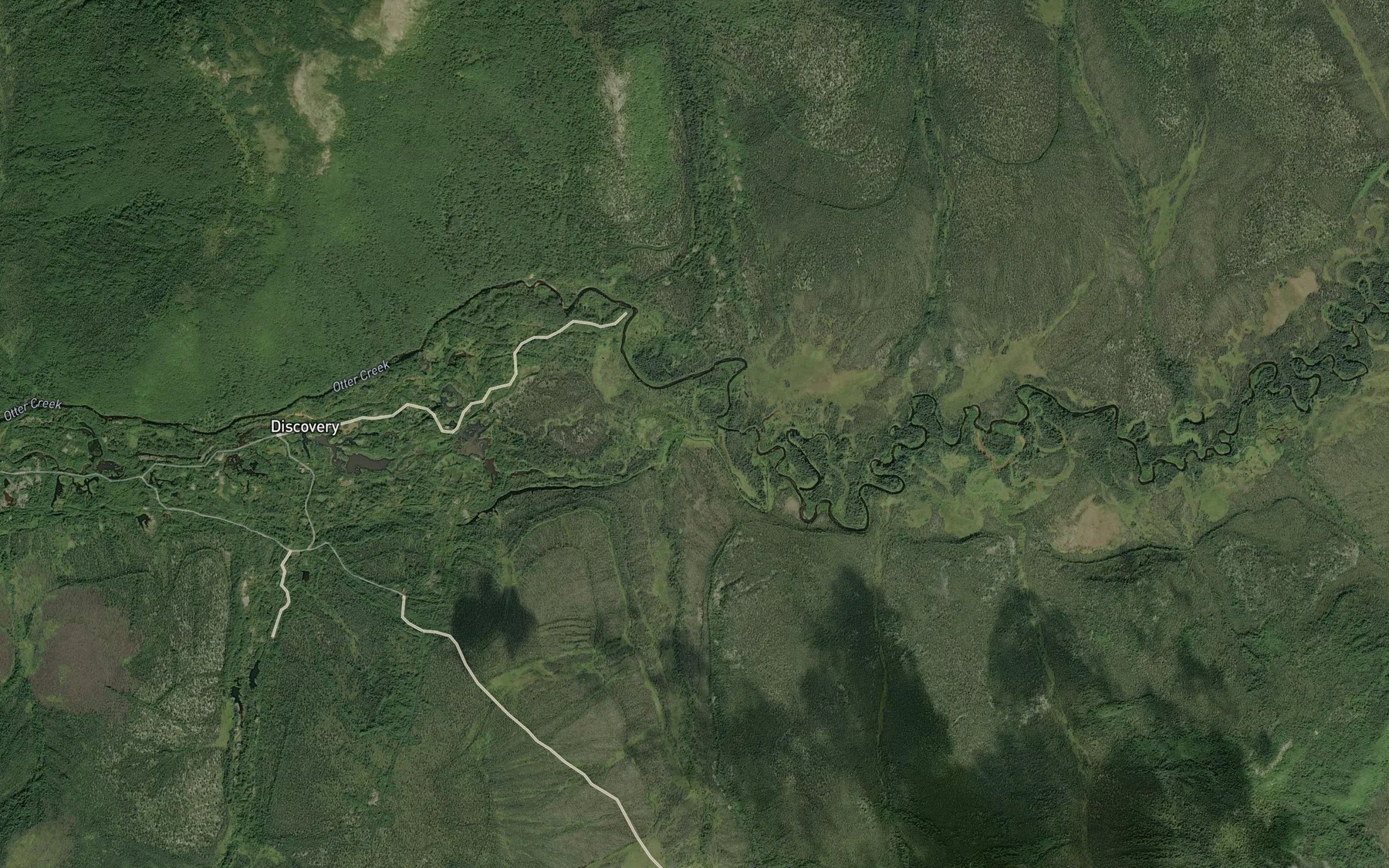 Satellite map of the Slate Creek