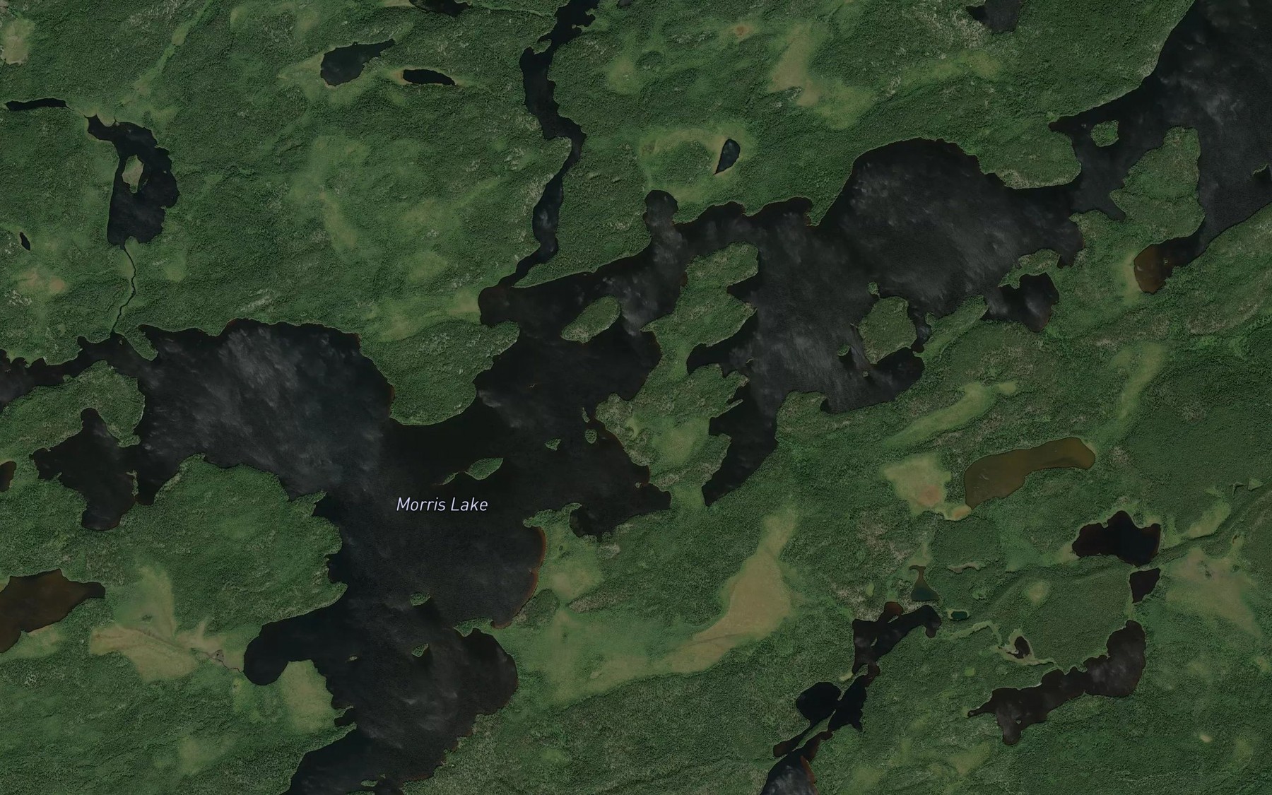 Satellite map of the Morris Lake